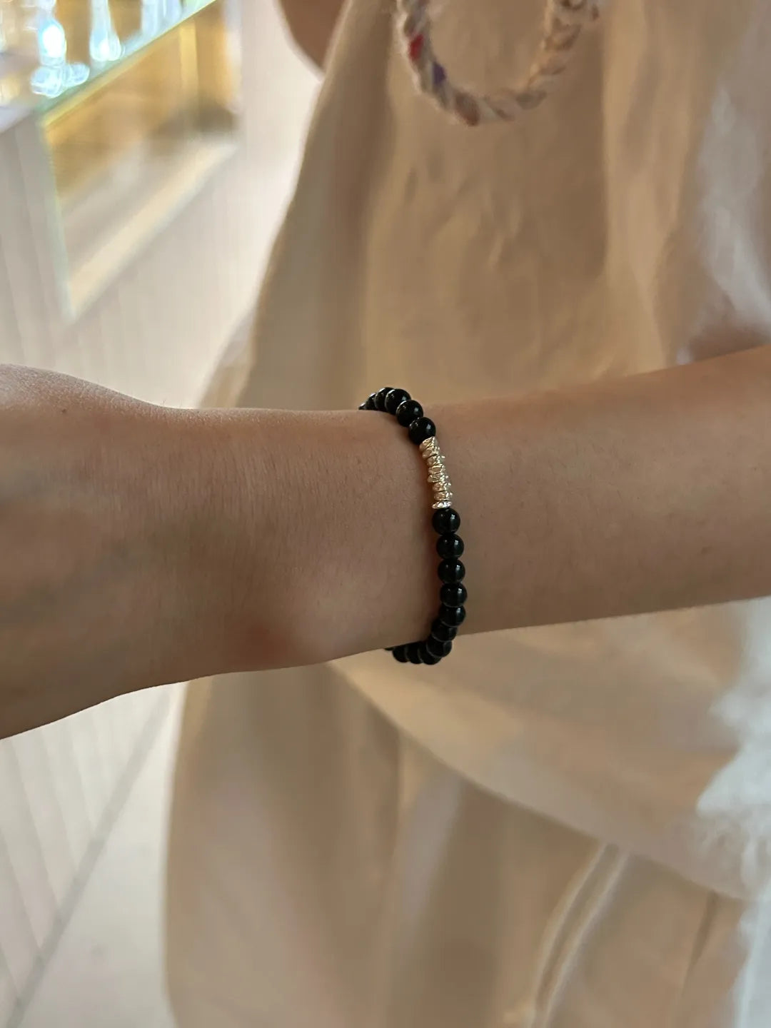 Black Onyx Silver Bracelet