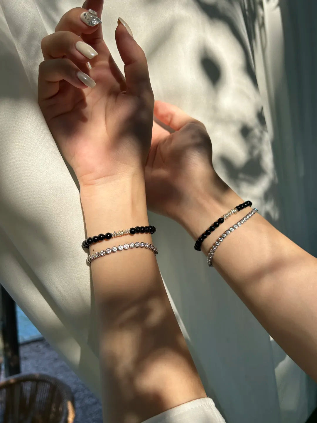 Black Onyx Silver Bracelet