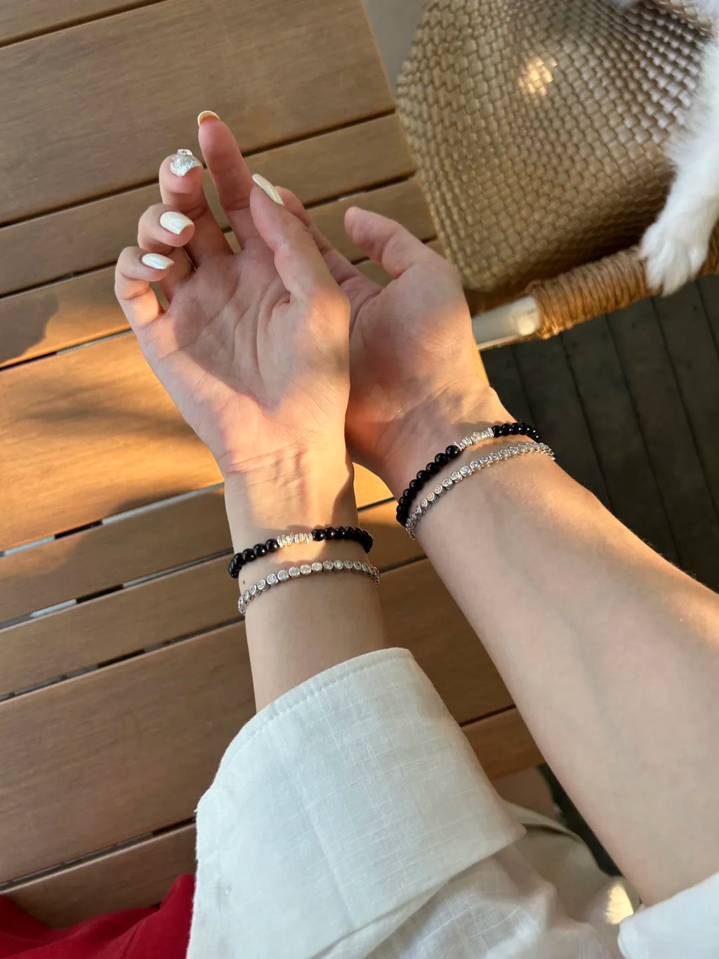 Black Onyx Silver Bracelet