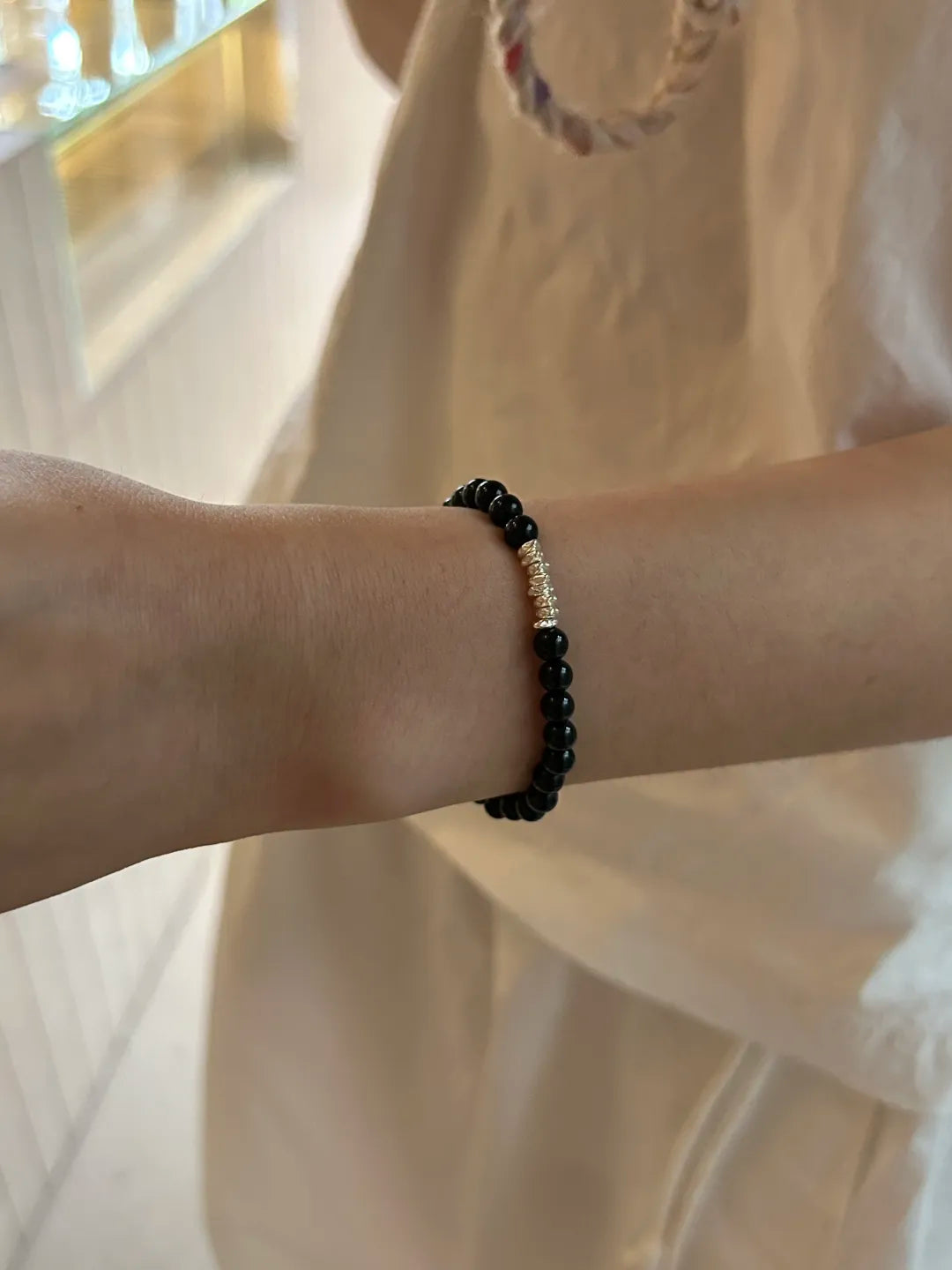 Black Onyx Silver Bracelet