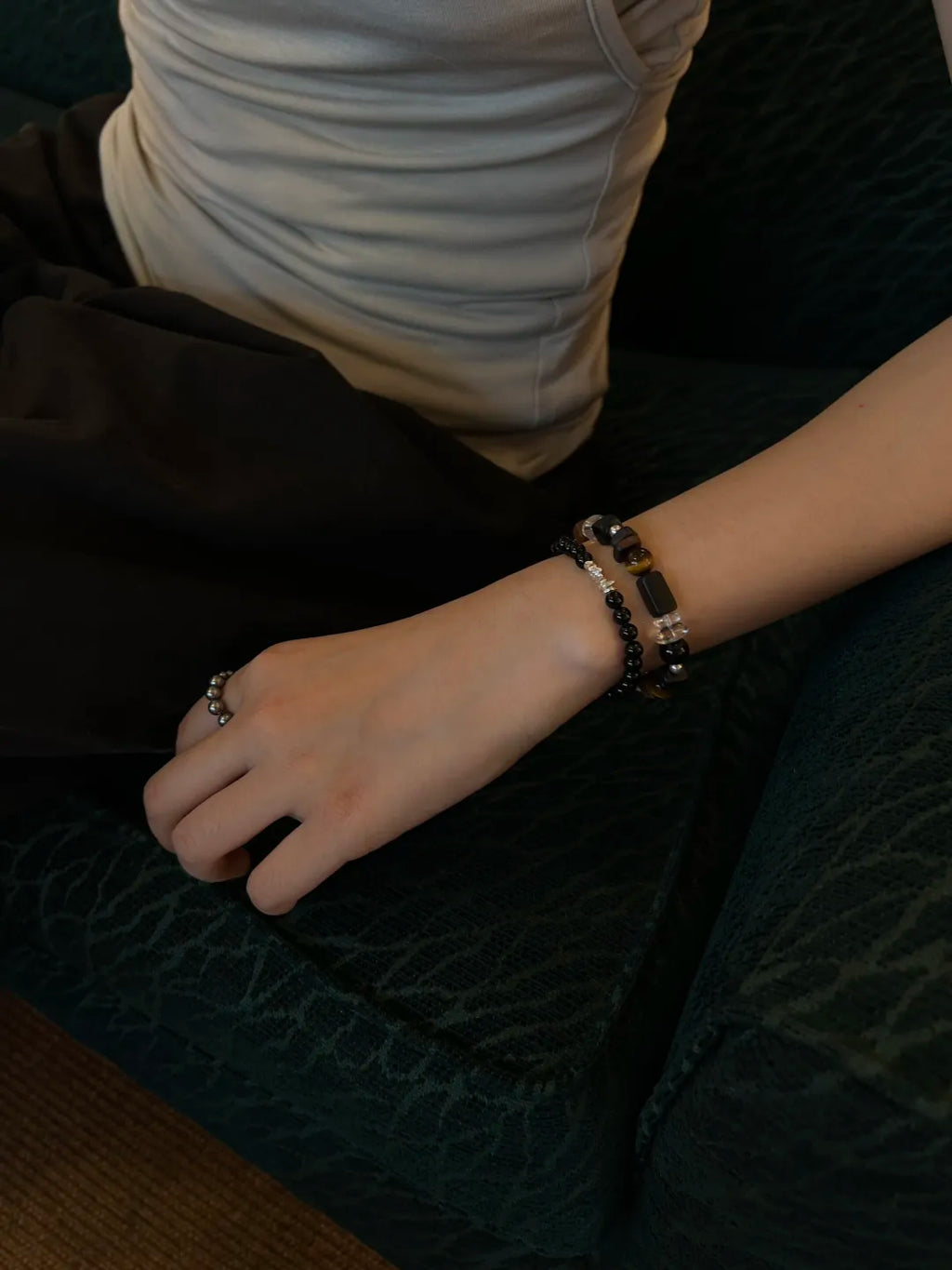 Black Onyx Silver Bracelet