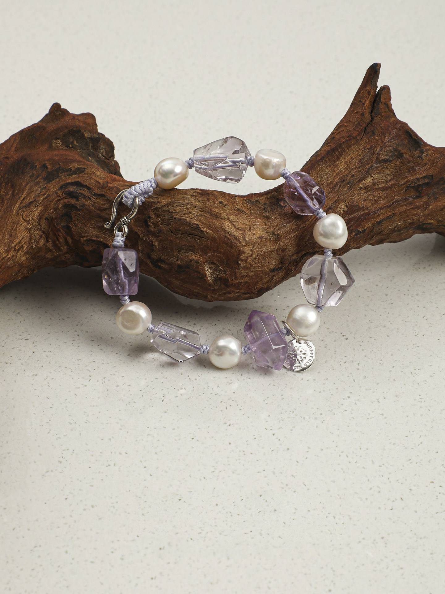 Amethyst Baroque Pearl Bracelet