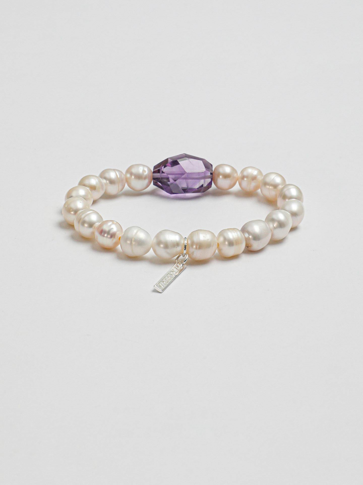 Amethyst Pearl Bracelet