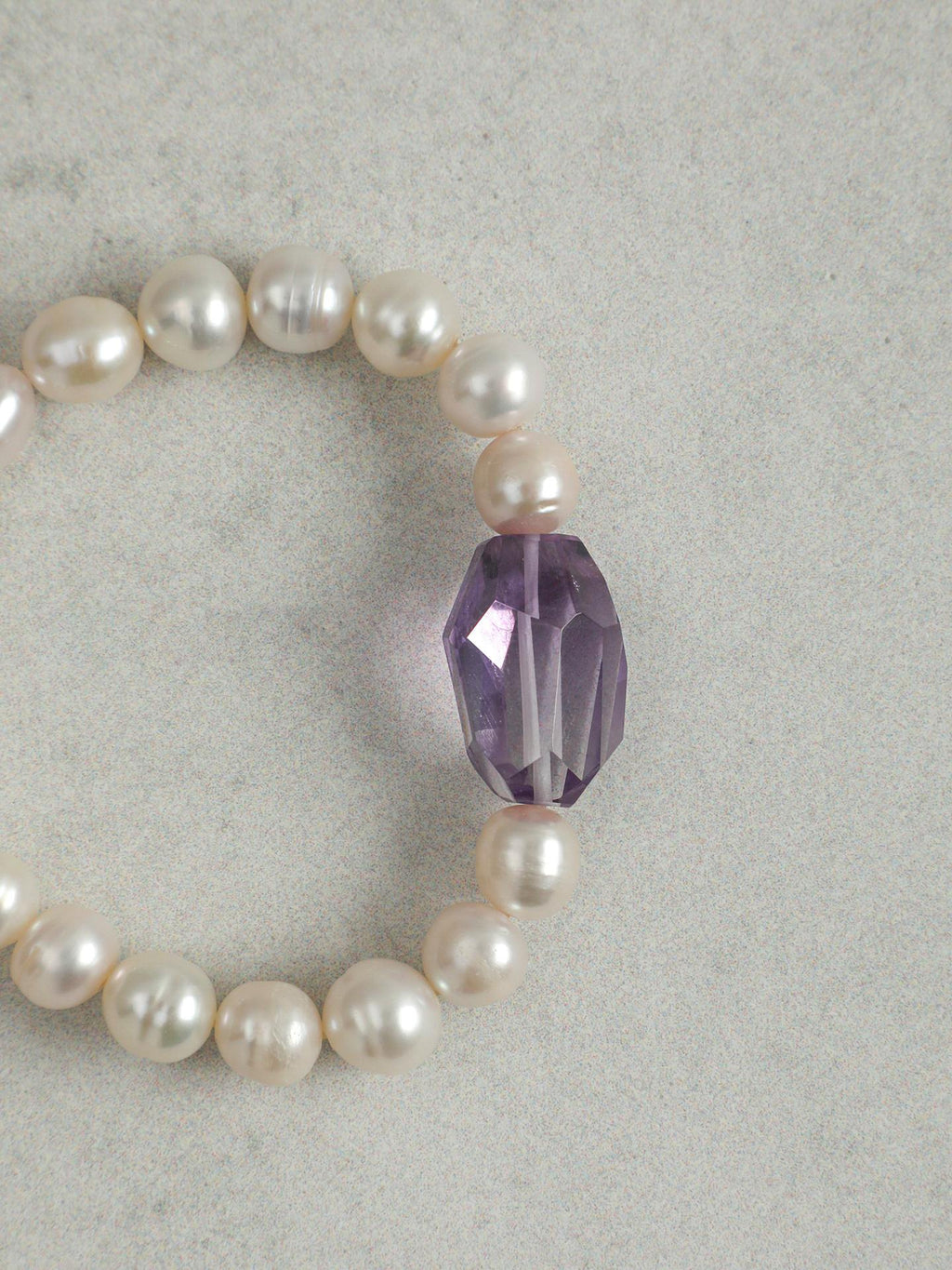Amethyst Pearl Bracelet