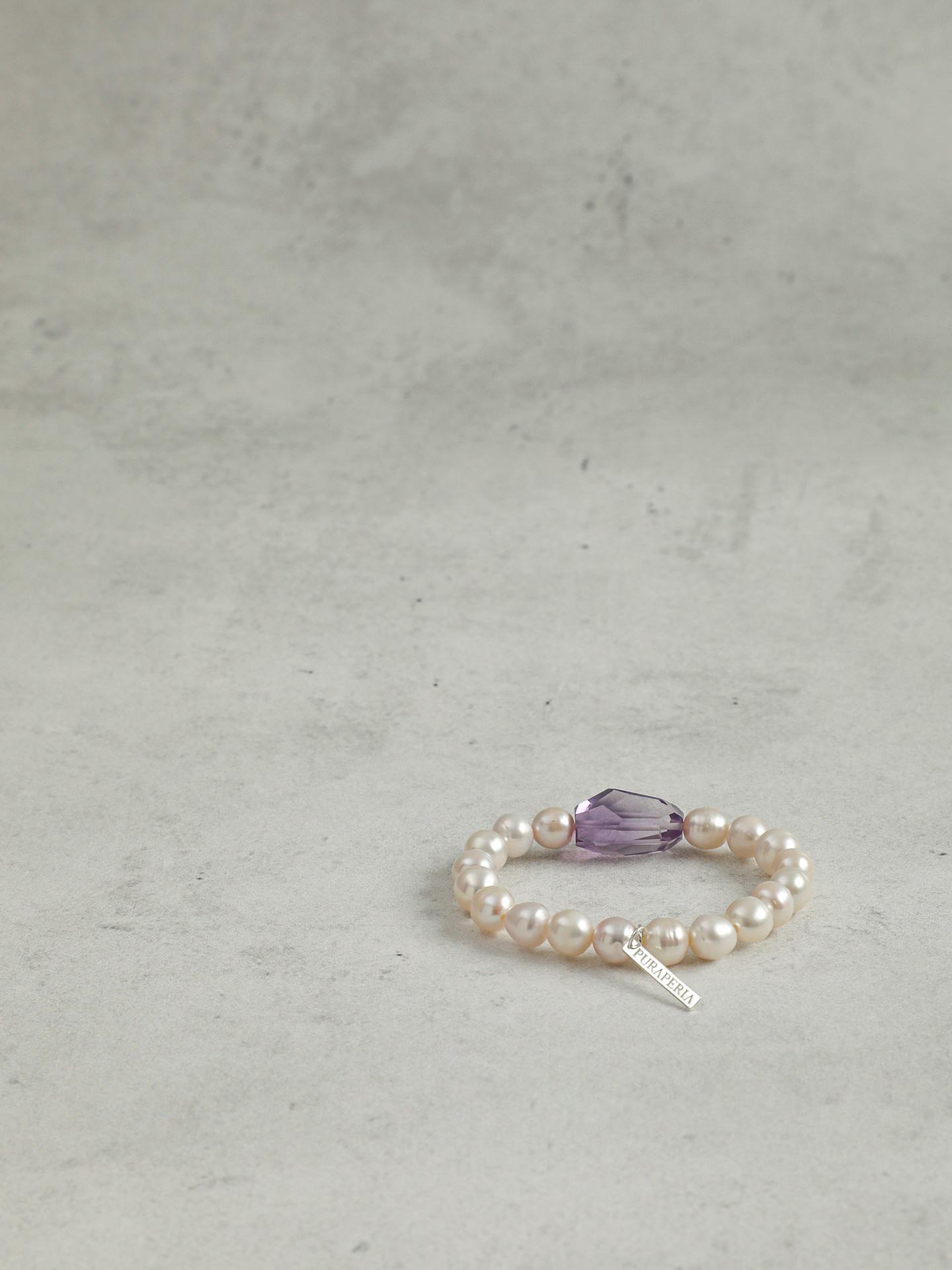 Amethyst Pearl Bracelet