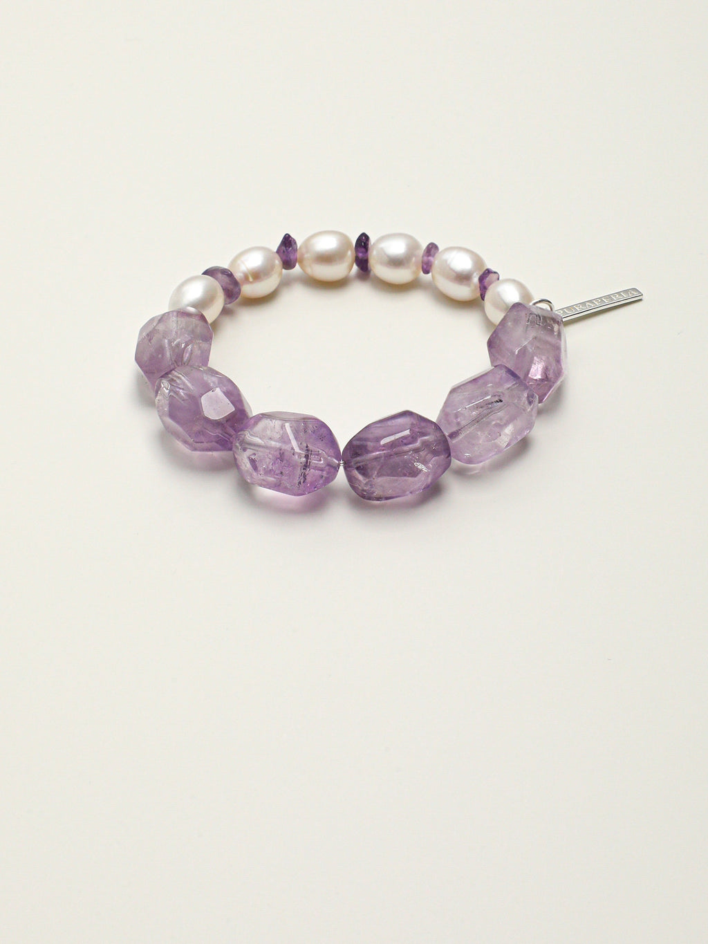 Amethyst Pearl Crystal Bracelet