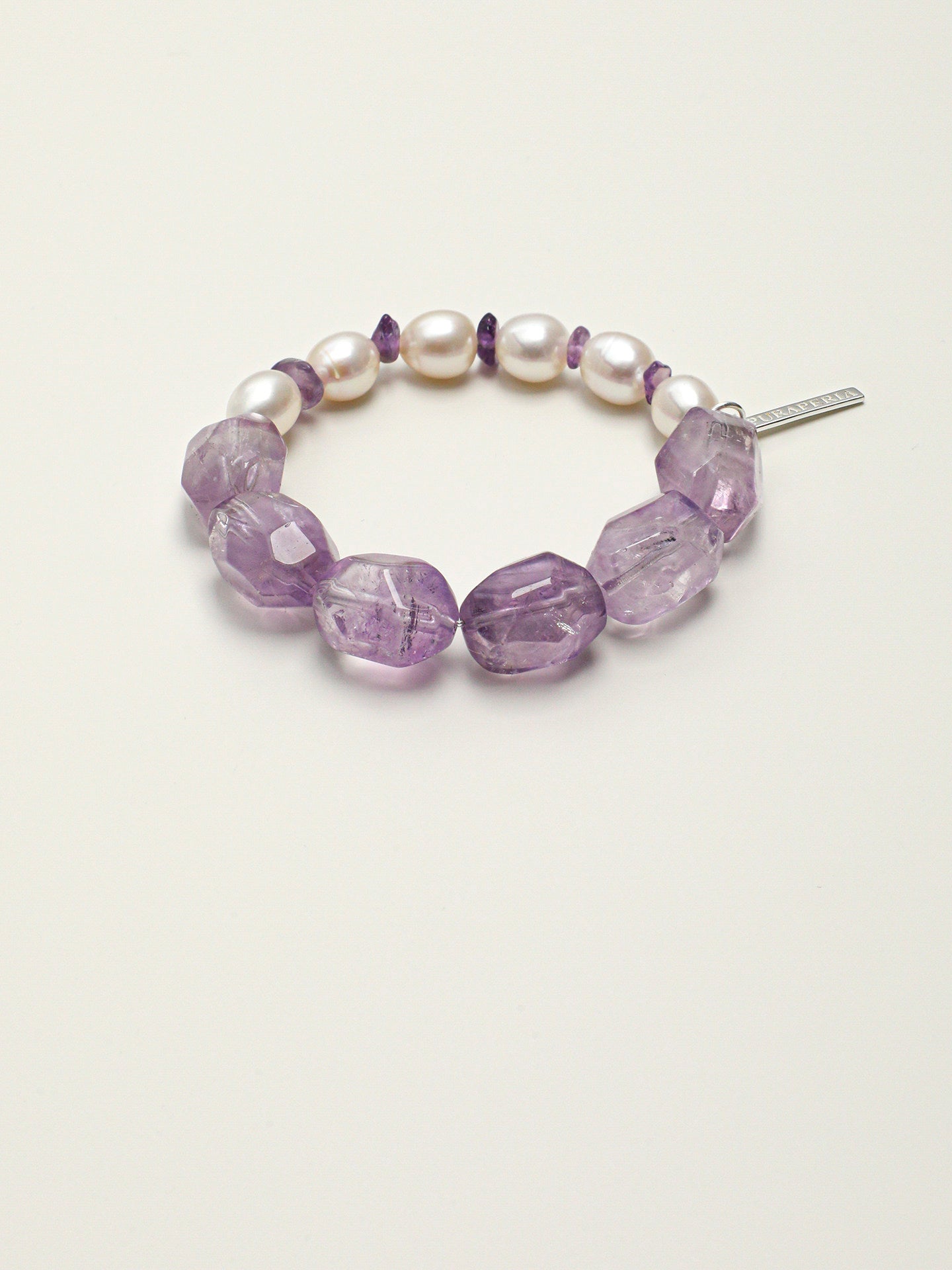 Amethyst Pearl Crystal Bracelet
