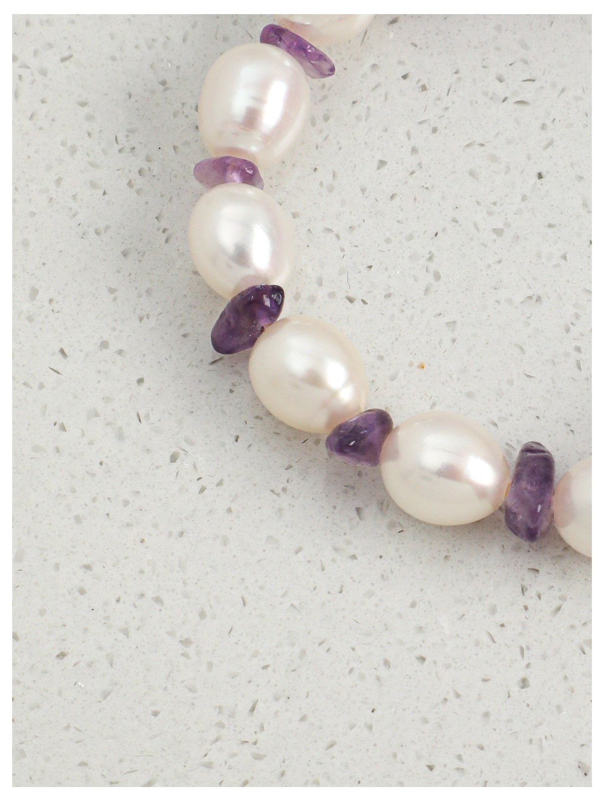Amethyst Pearl Crystal Bracelet