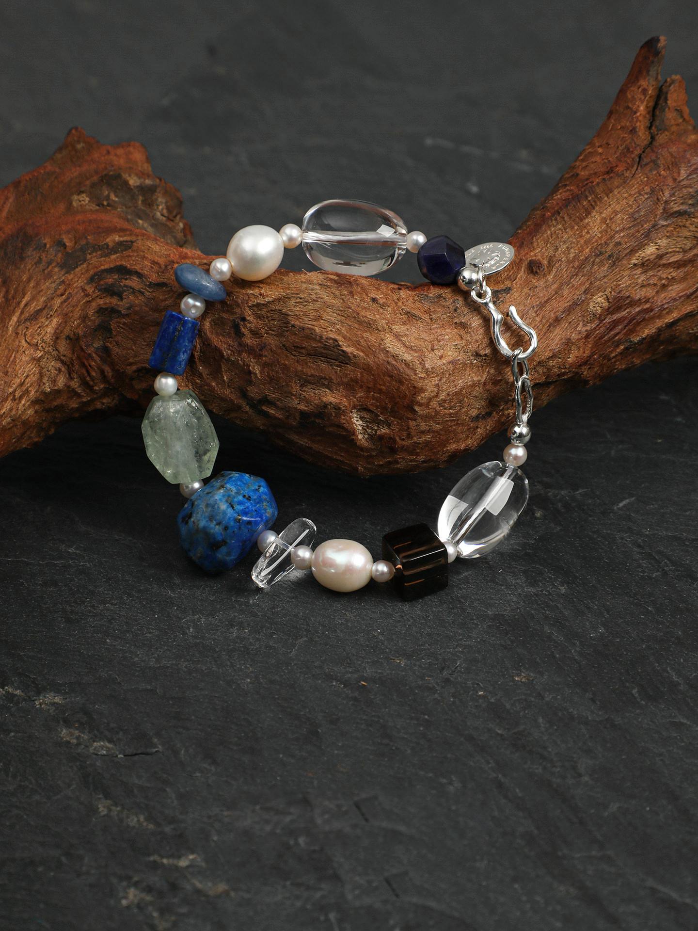 Azure Clarity Lapis Lazuli Pearl Bracelet