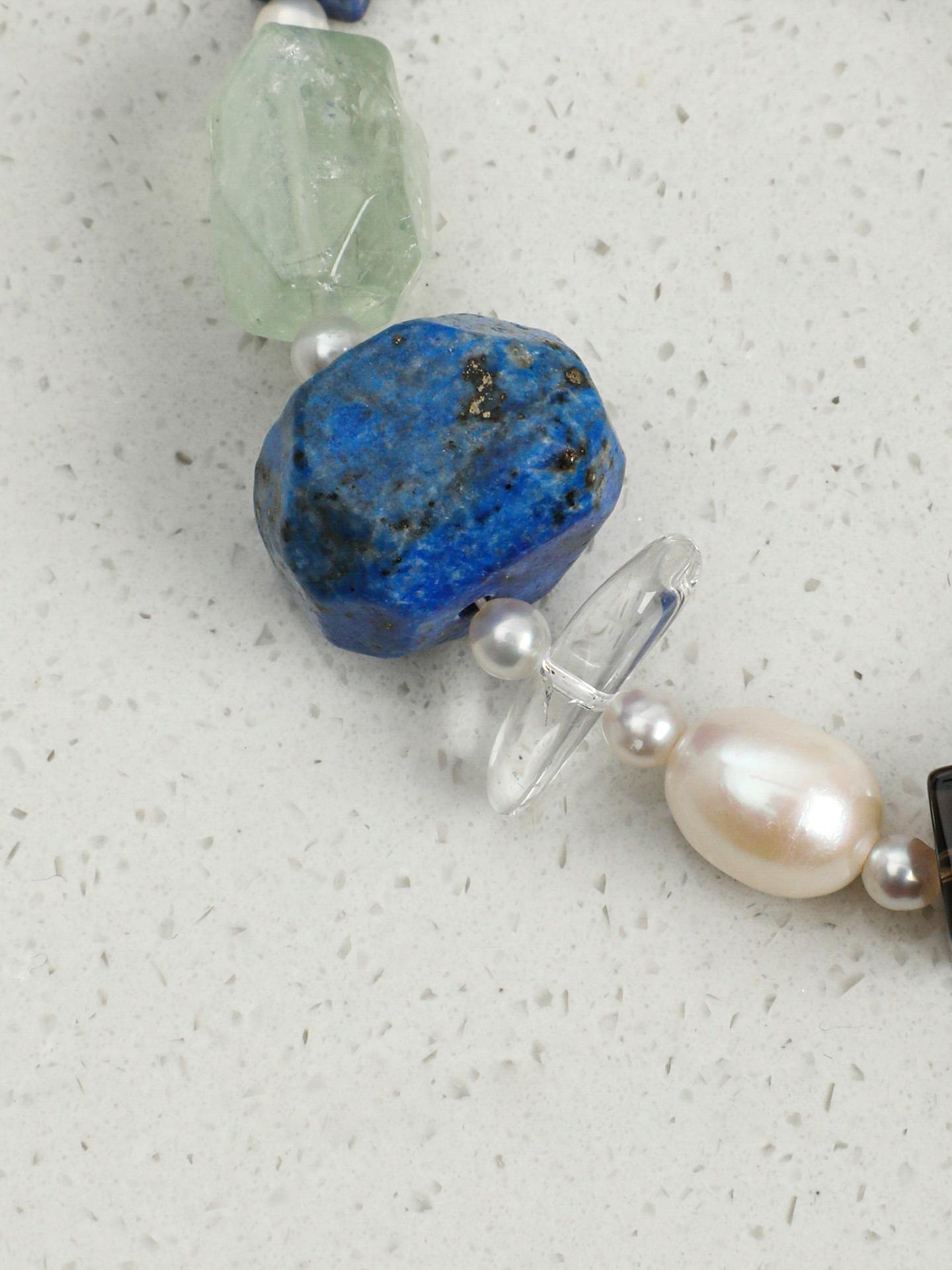 Azure Clarity Lapis Lazuli Pearl Bracelet