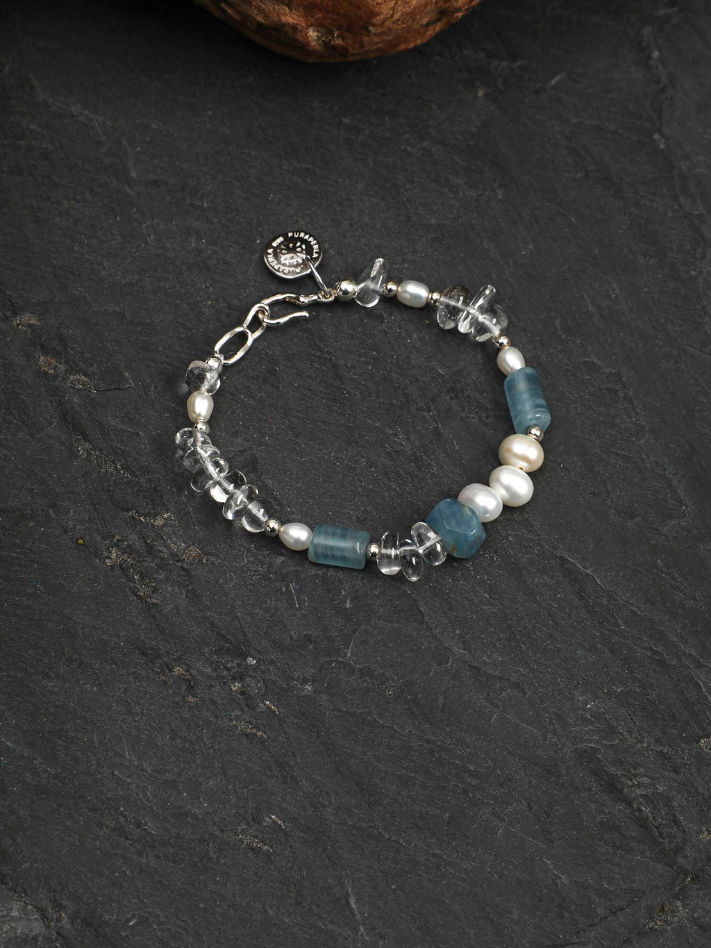 Azure Moon Pearl Bracelet