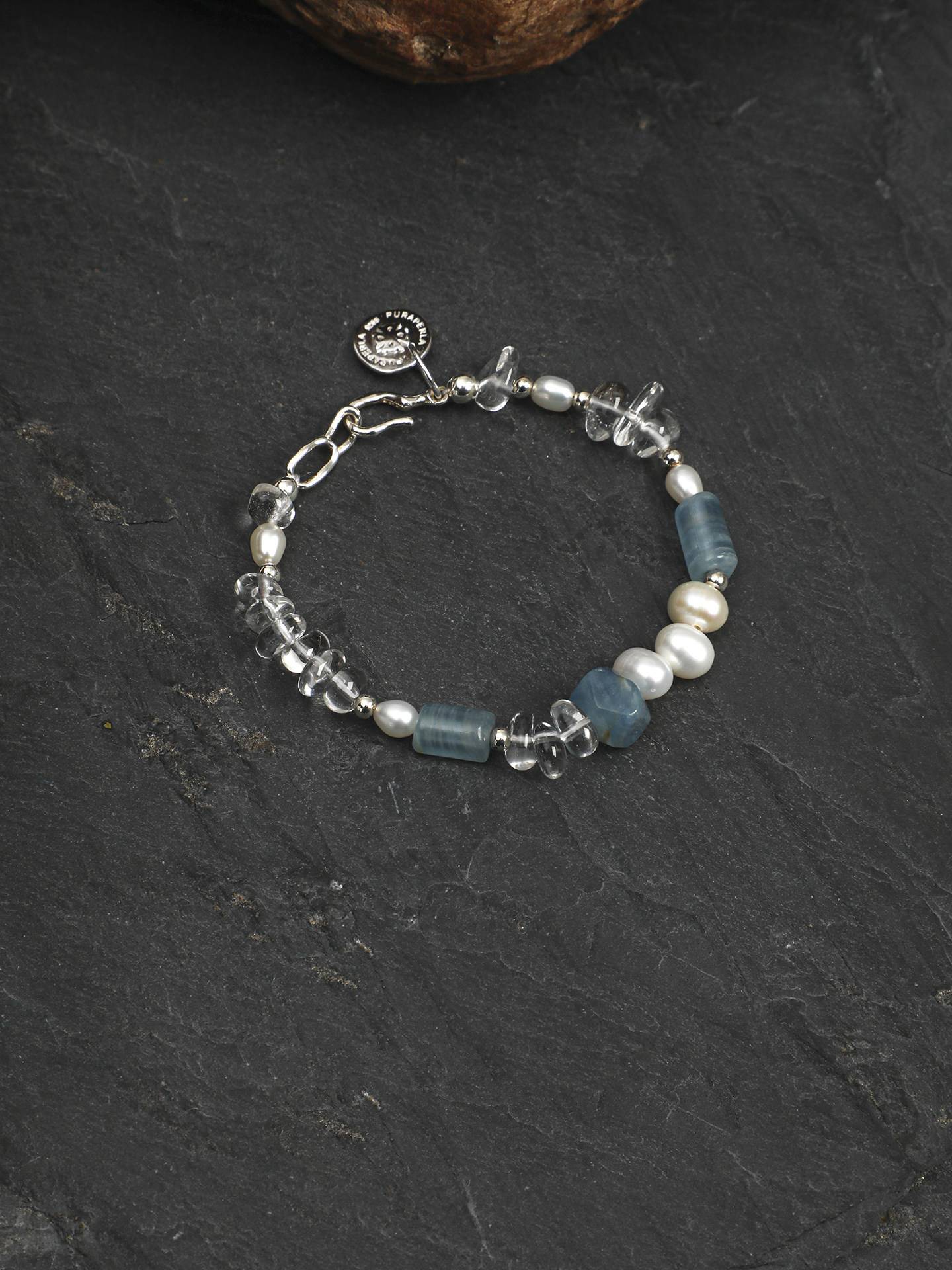 Azure Moon Pearl Bracelet