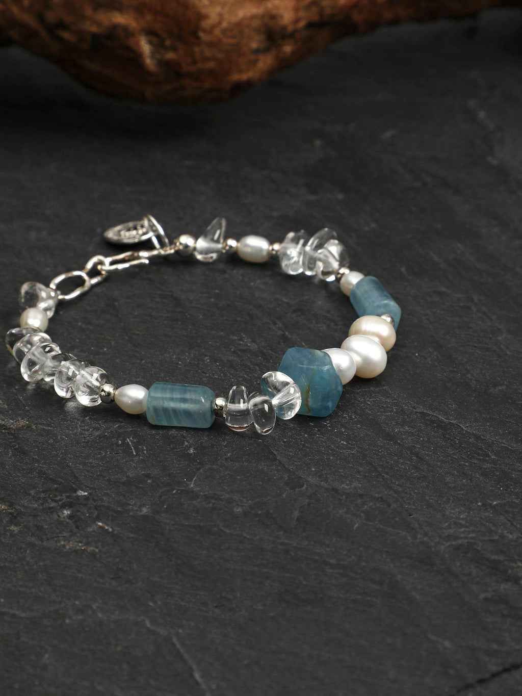 Azure Moon Pearl Bracelet