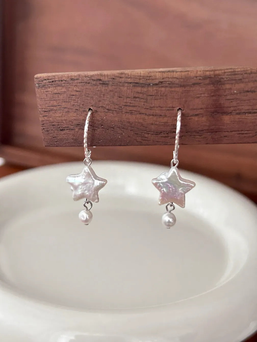Baroque Pearl Star Earrings