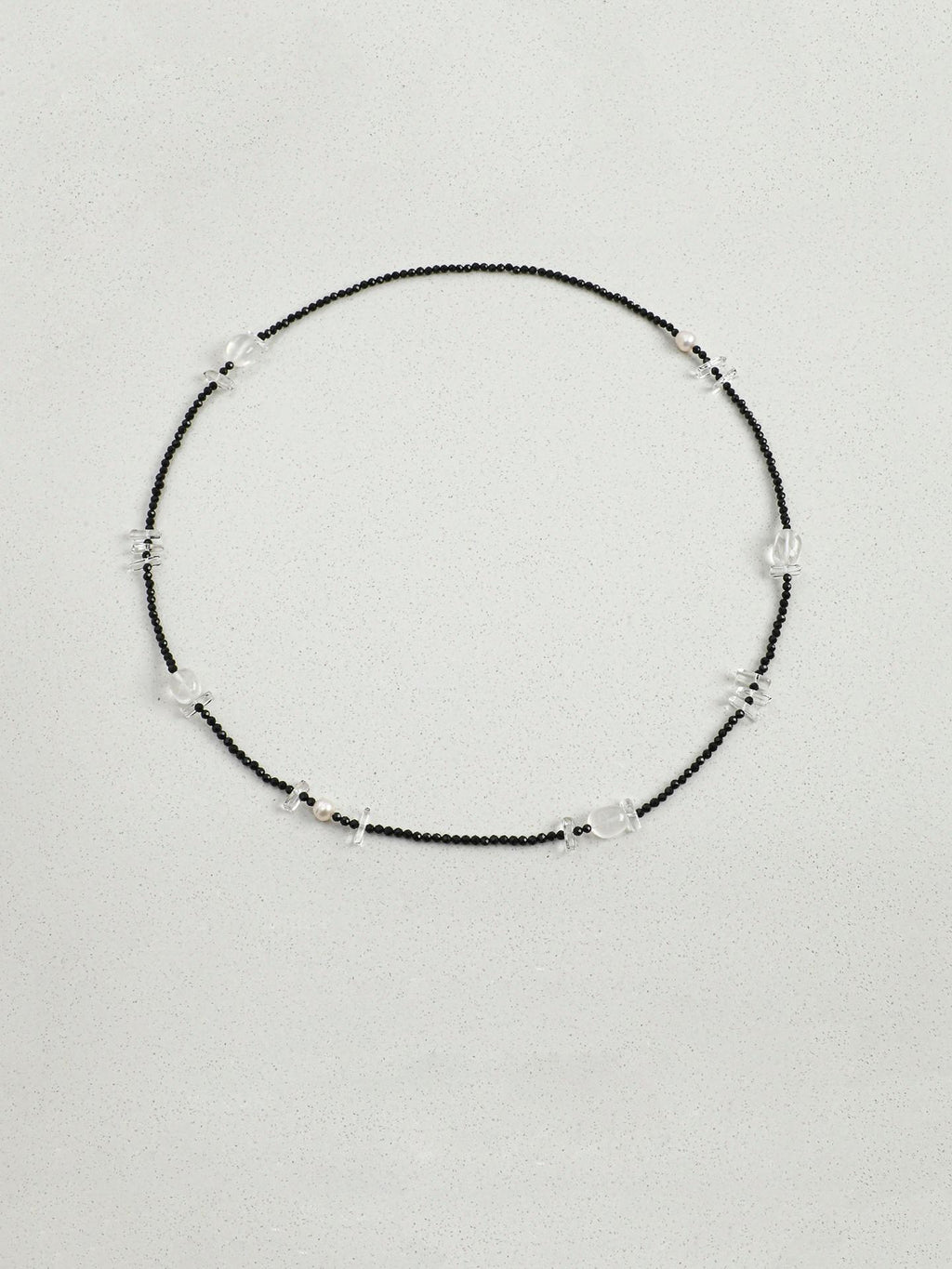 Black Tourmaline Quartz Long Necklace