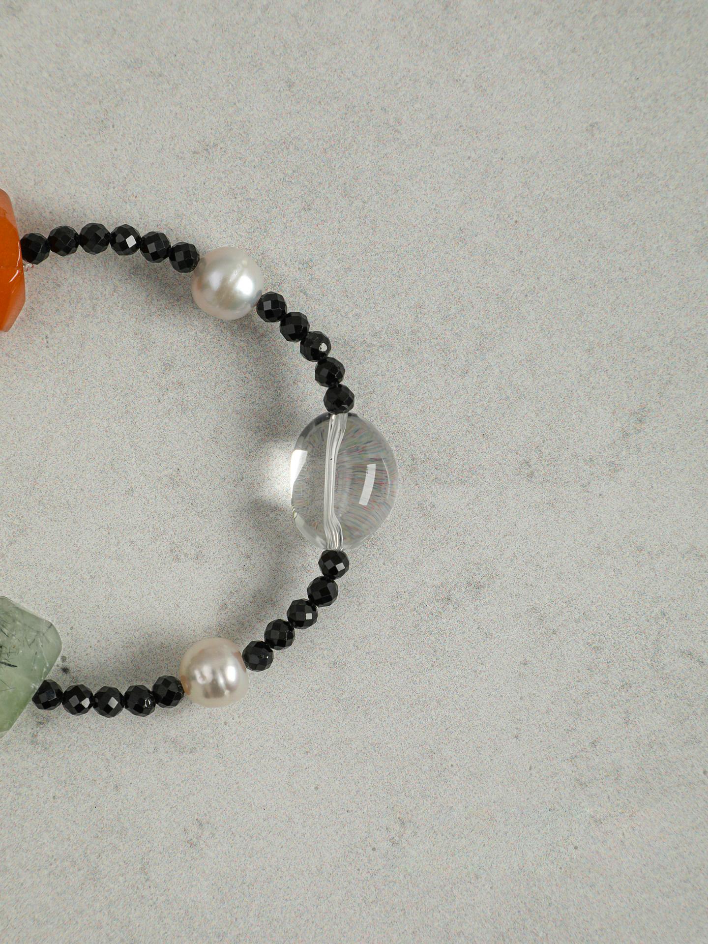 Black Tourmaline & Pearl Bracelet