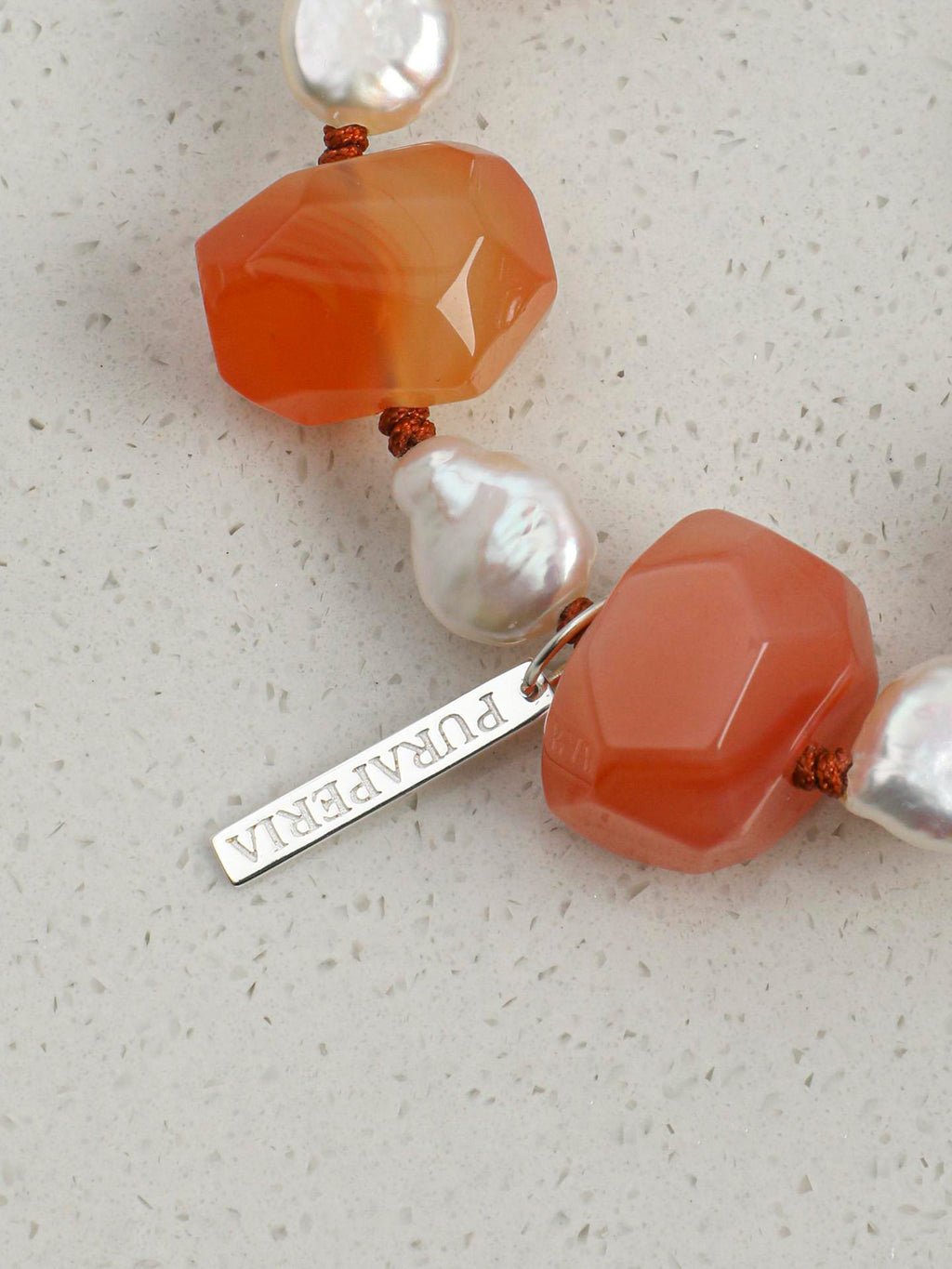 Carnelian Baroque Pearl Bracelet