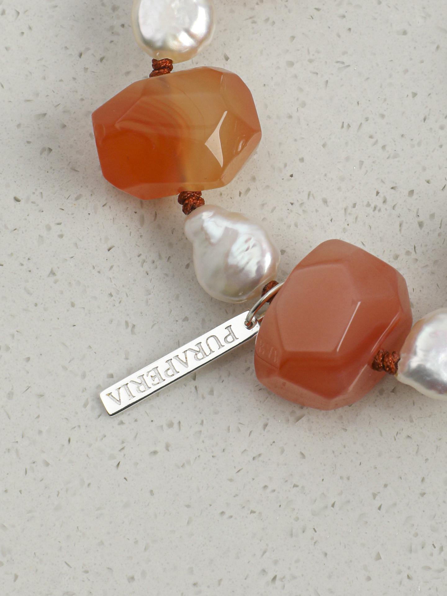 Carnelian Baroque Pearl Bracelet