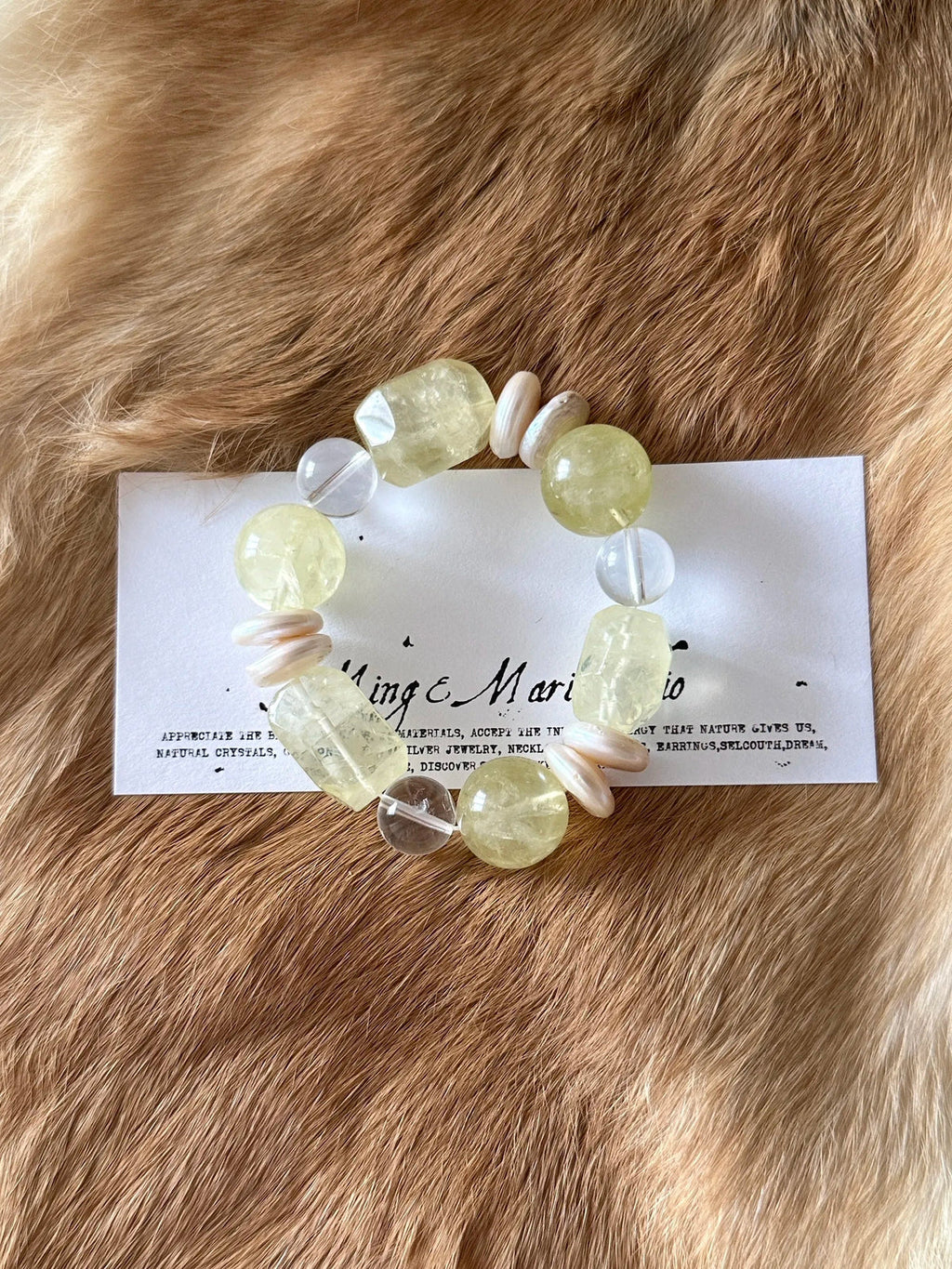 Citrine Pearl Bracelet