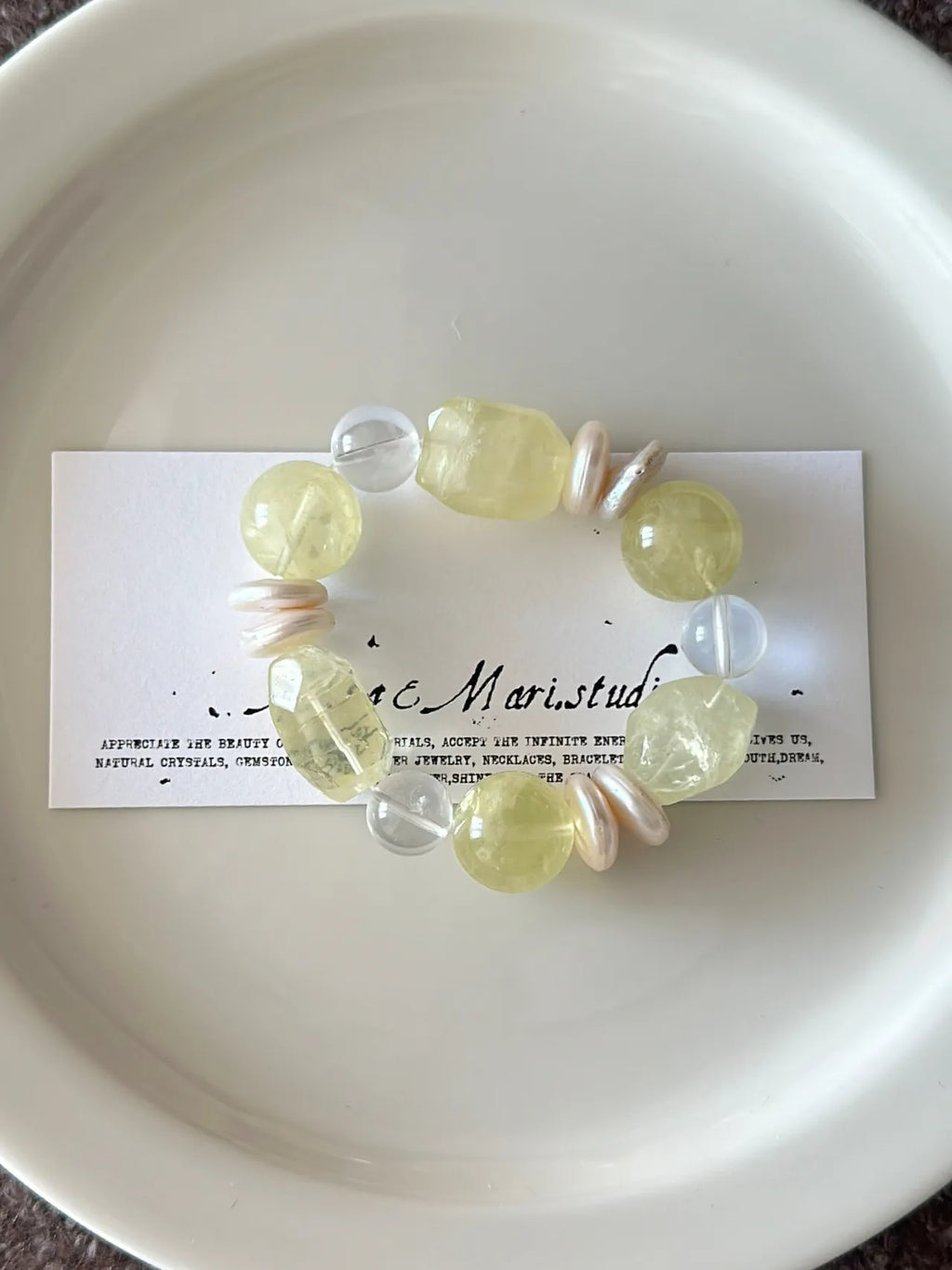 Citrine Pearl Bracelet