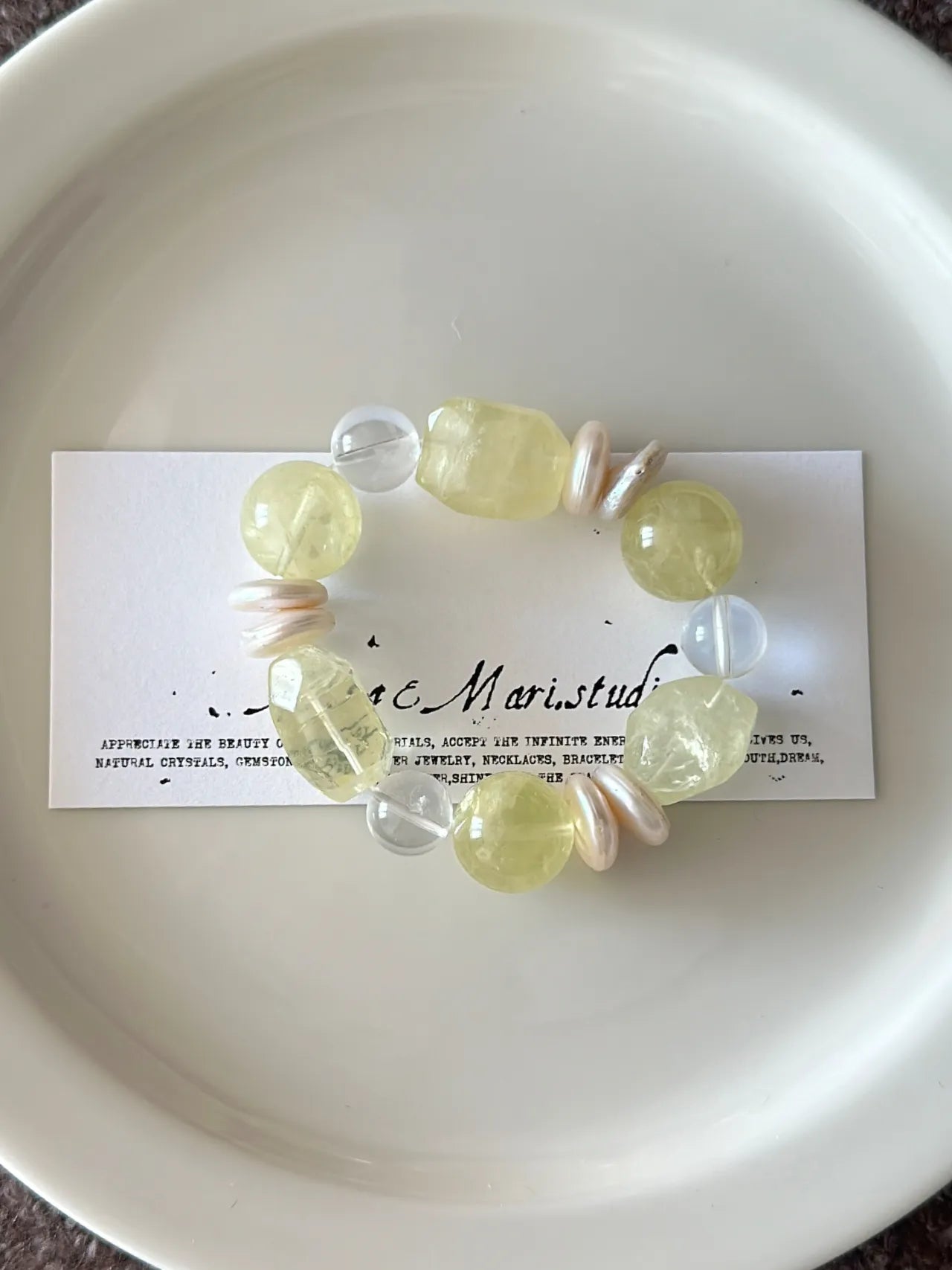 Citrine Pearl Bracelet