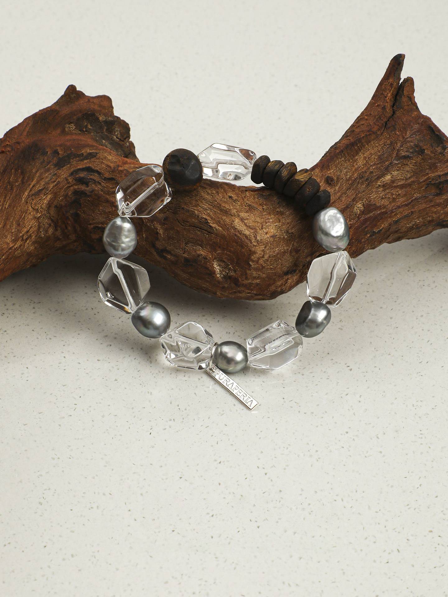 Clear Quartz Agarwood Bracelet