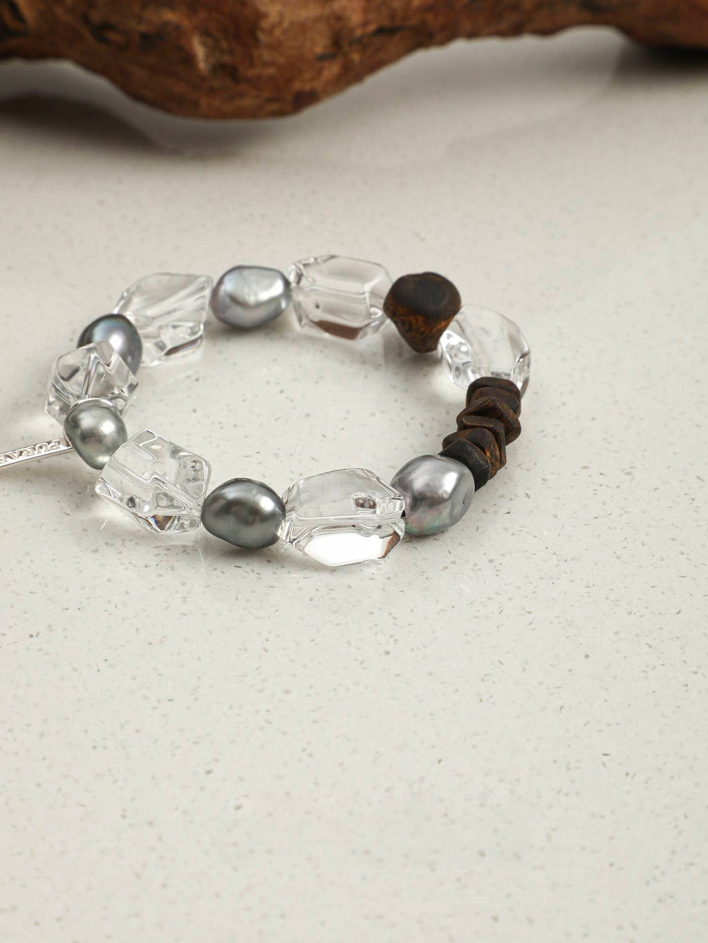 Clear Quartz Agarwood Bracelet