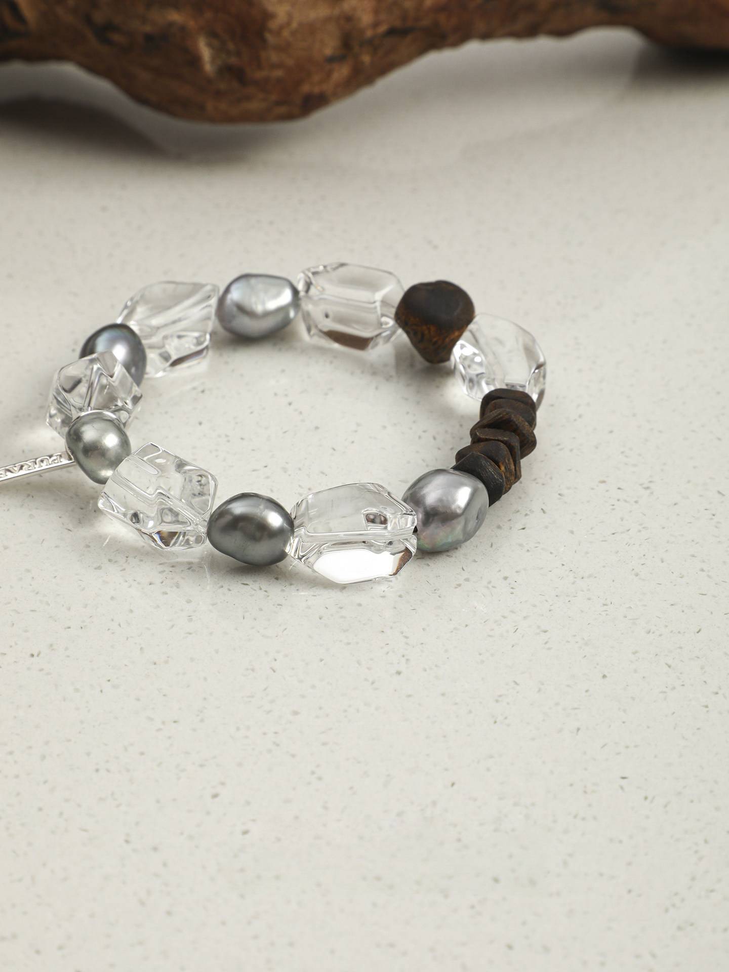Clear Quartz Agarwood Bracelet