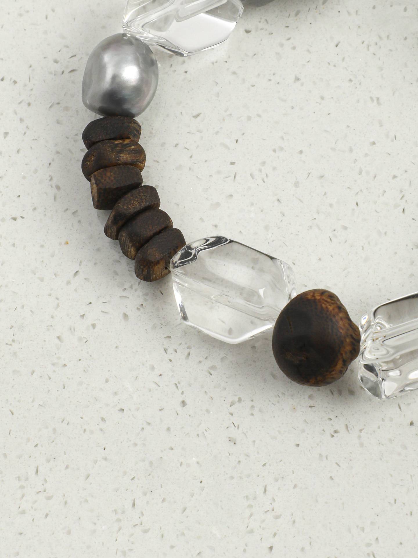 Clear Quartz Agarwood Bracelet