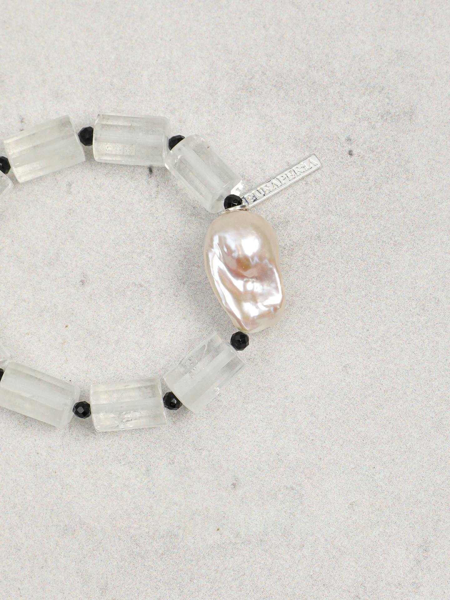 Crystal Noir Baroque Pearl Bracelet