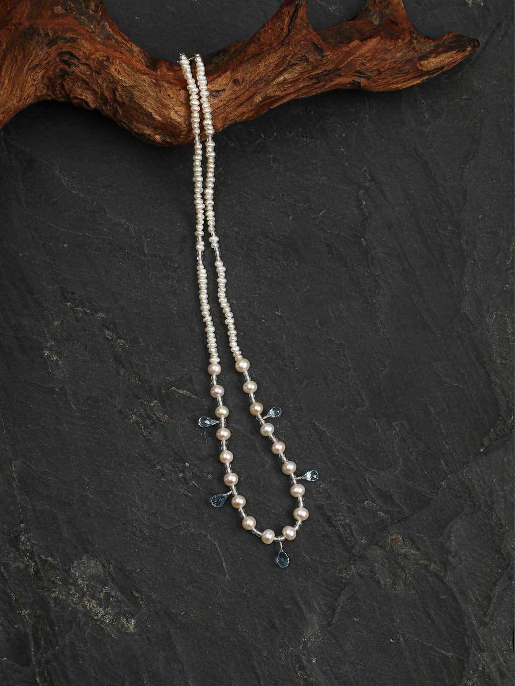 Crystal Pearl Topaz Necklace