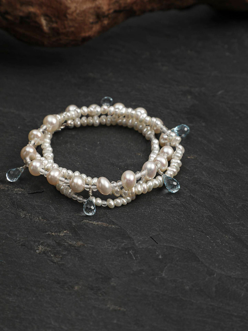 Crystal Pearl Topaz Necklace