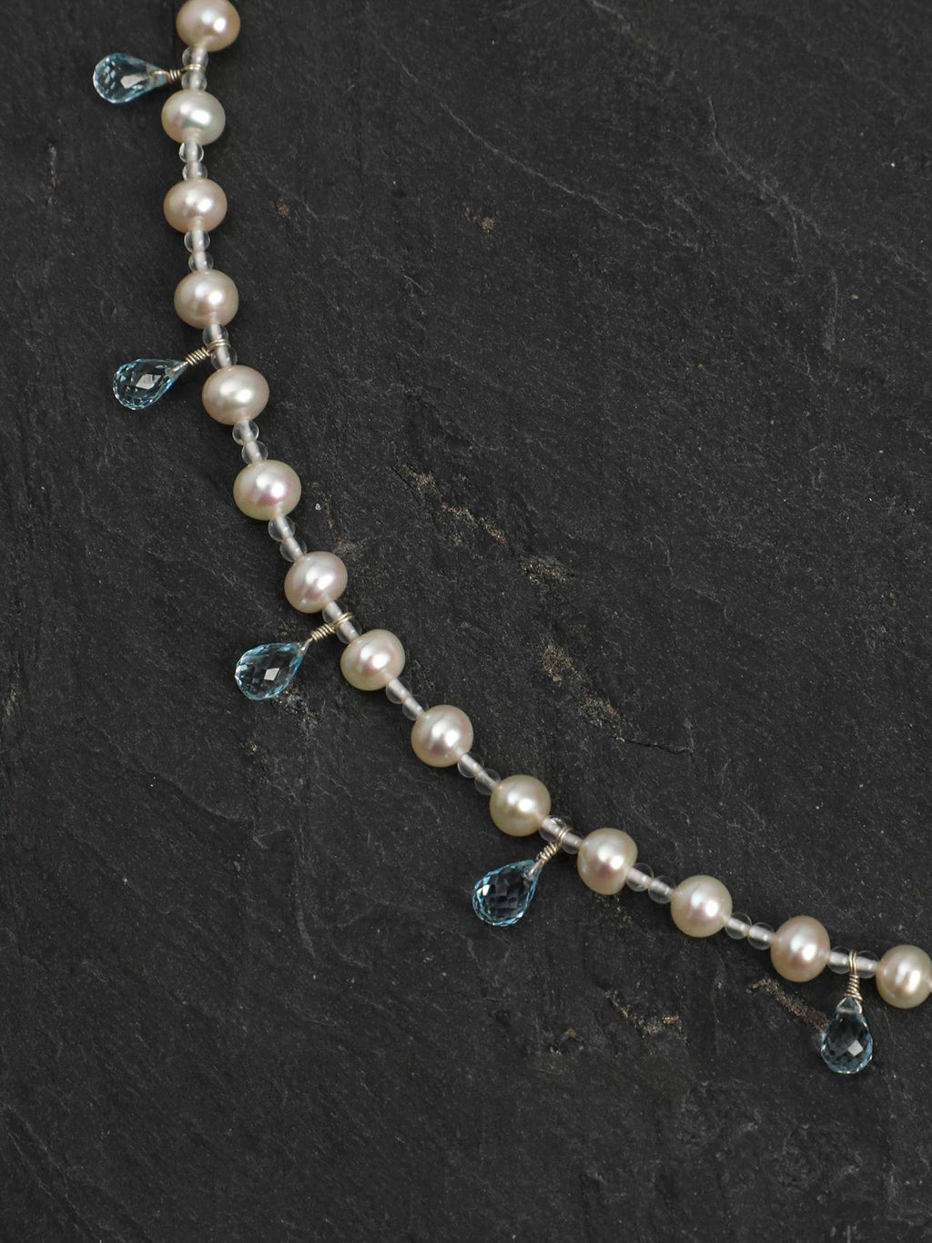 Crystal Pearl Topaz Necklace