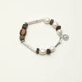 Freshwater Pearl Agarwood Silver Bracelet