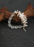 Frostveil Quartz Pearl Bracelet