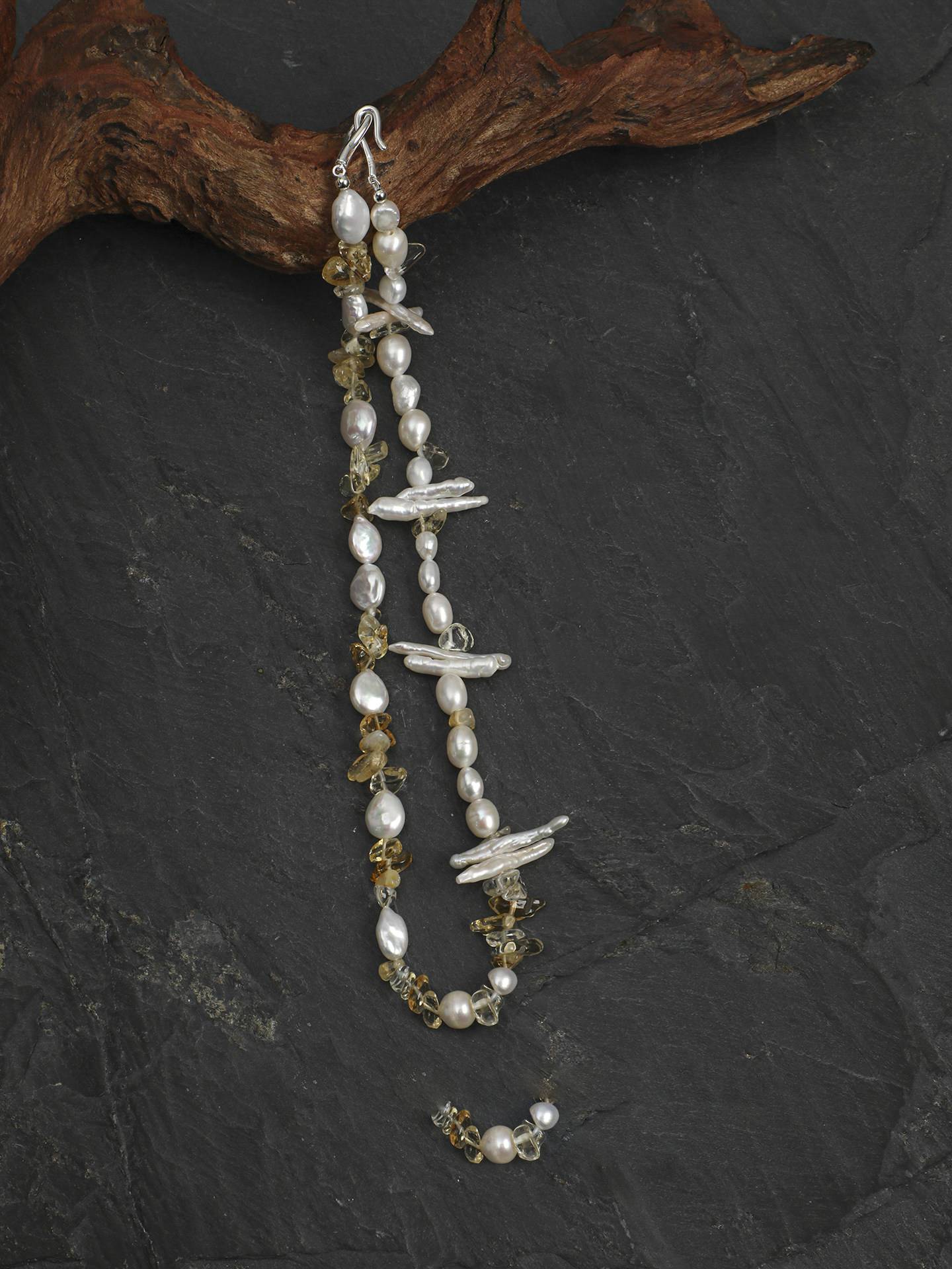 Golden Glow Pearl Necklace