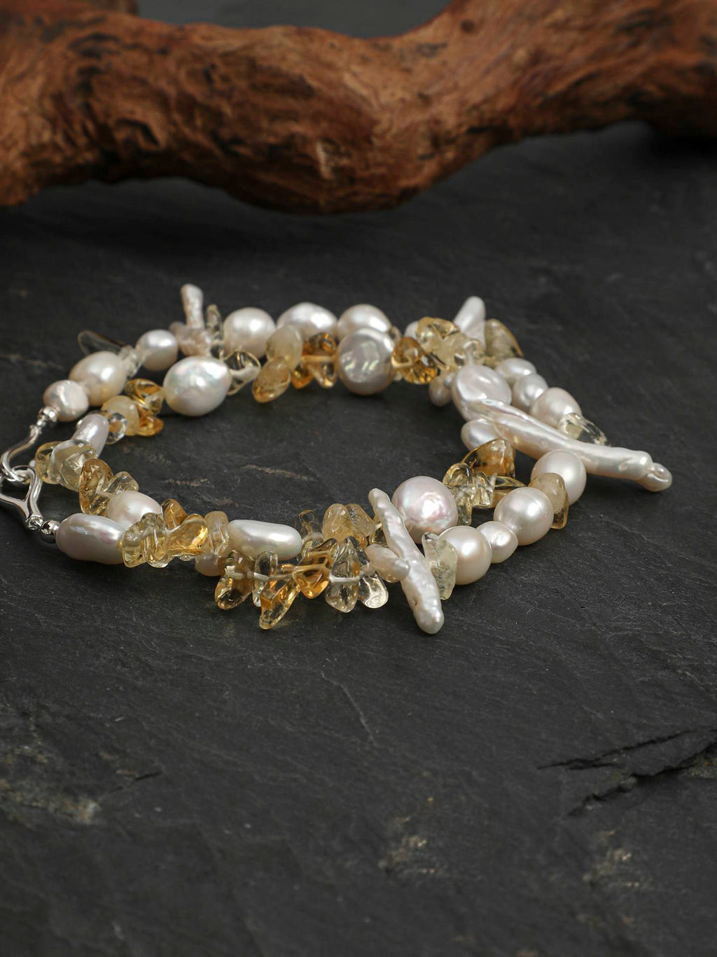 Golden Glow Pearl Necklace