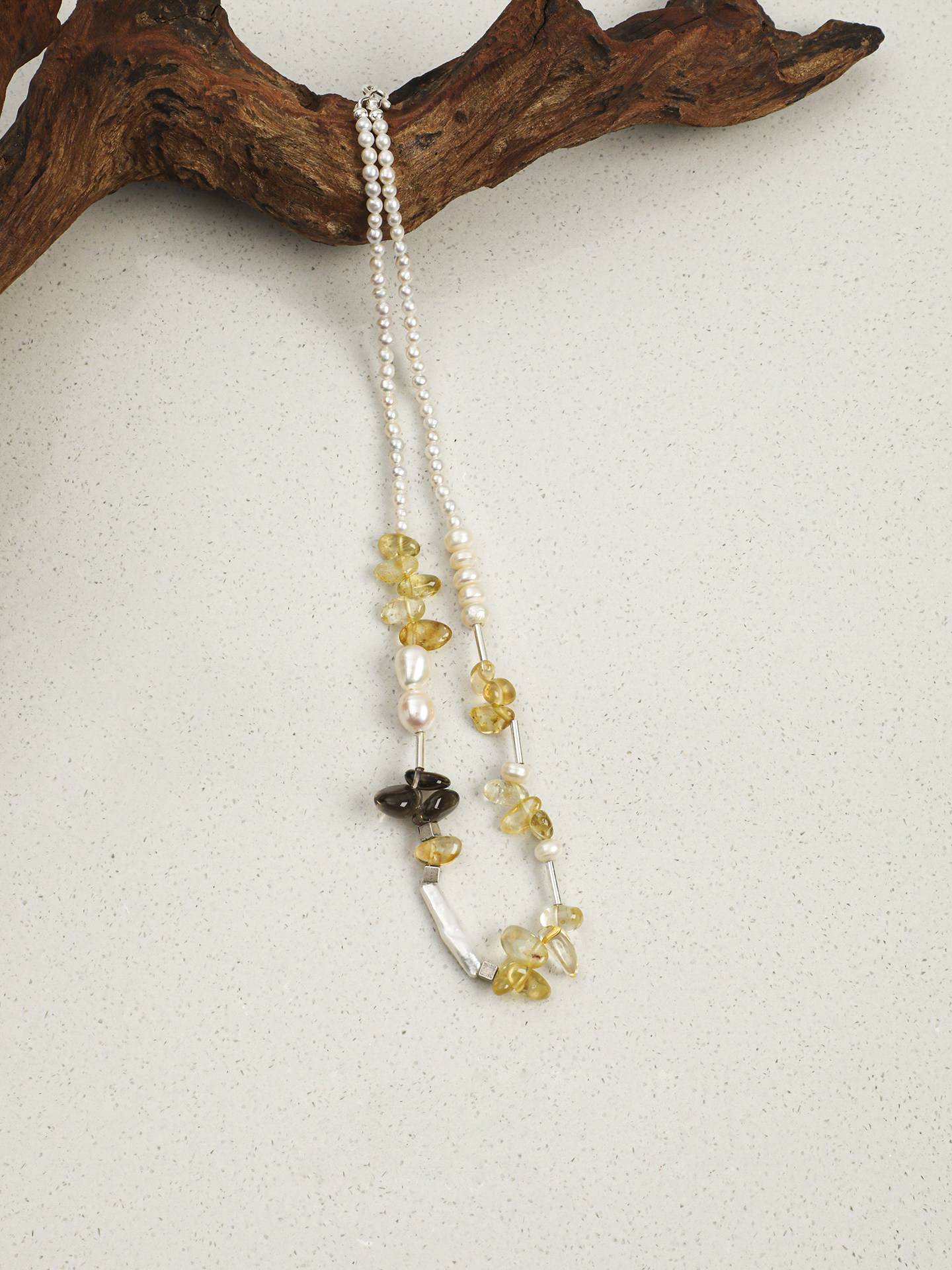 Golden Mist Pearl Necklace
