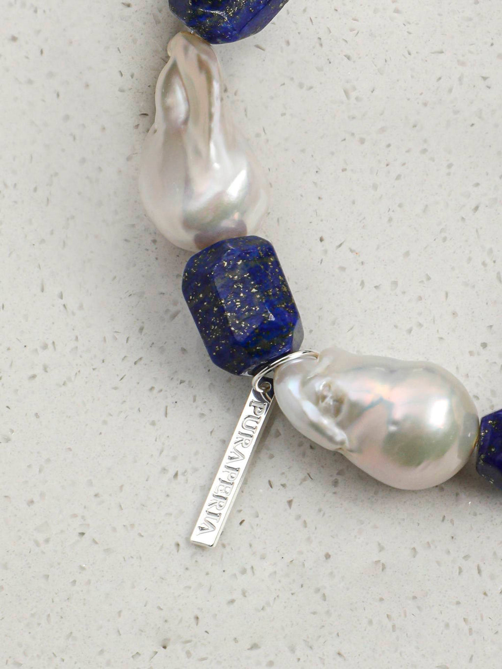 Lapis Lazuli Baroque Pearl Bracelet