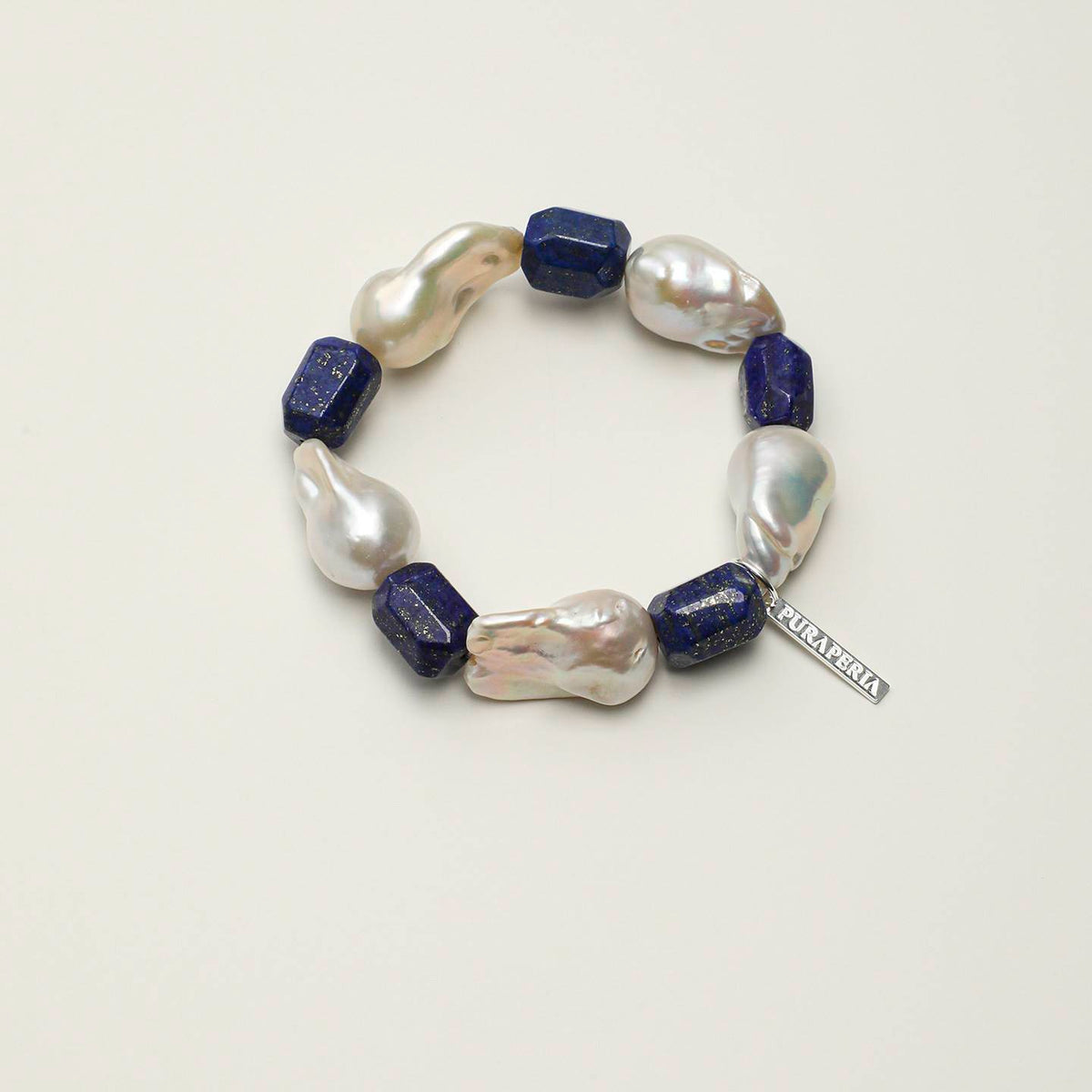 Lapis Lazuli Baroque Pearl Bracelet