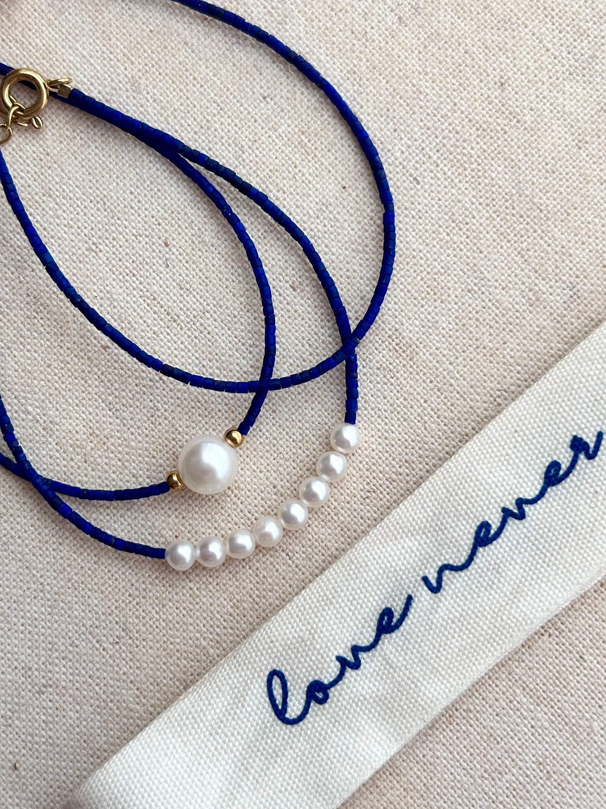 Lapis Lazuli Pearl Bracelet