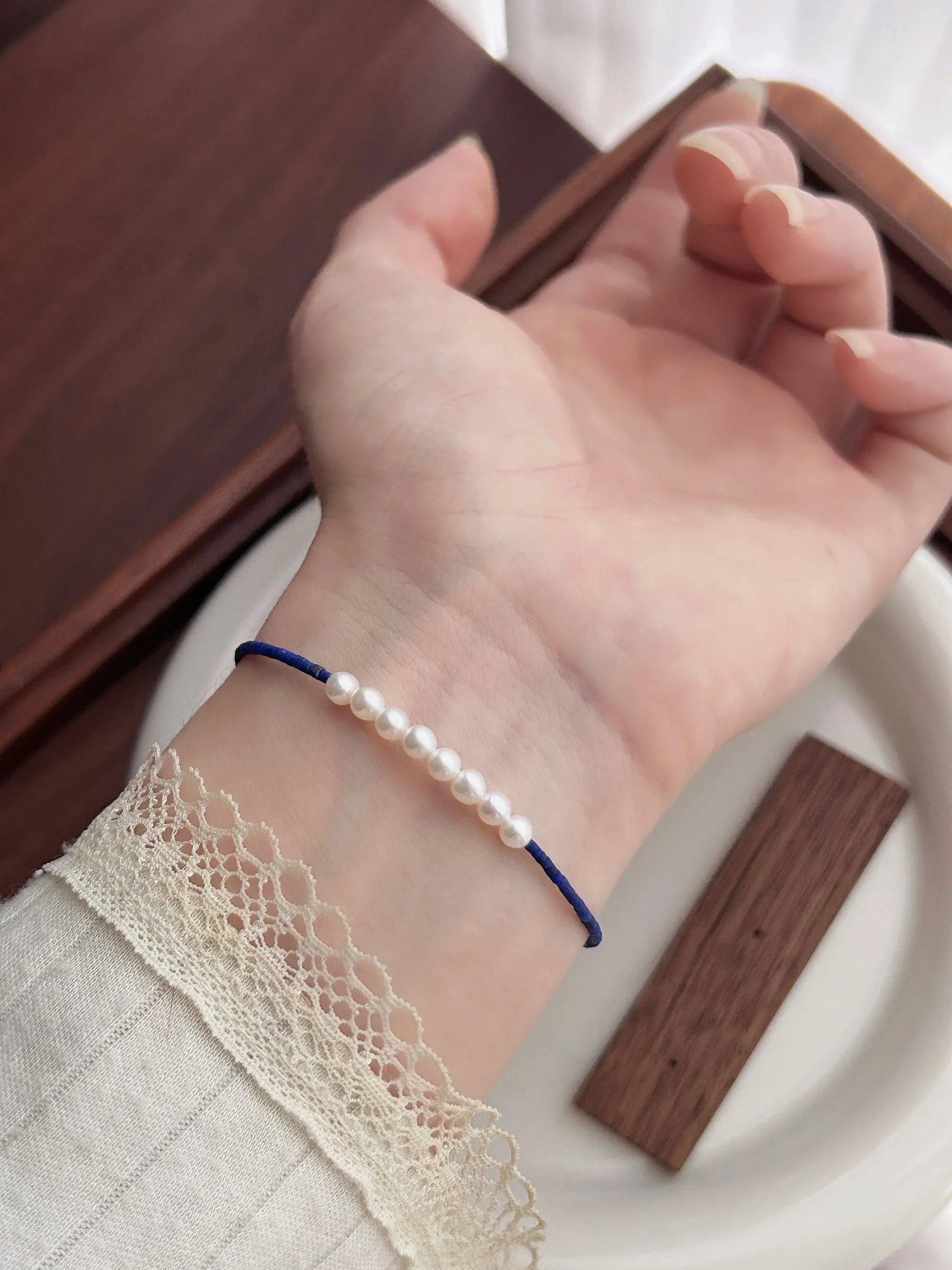 Lapis Lazuli Pearl Bracelet