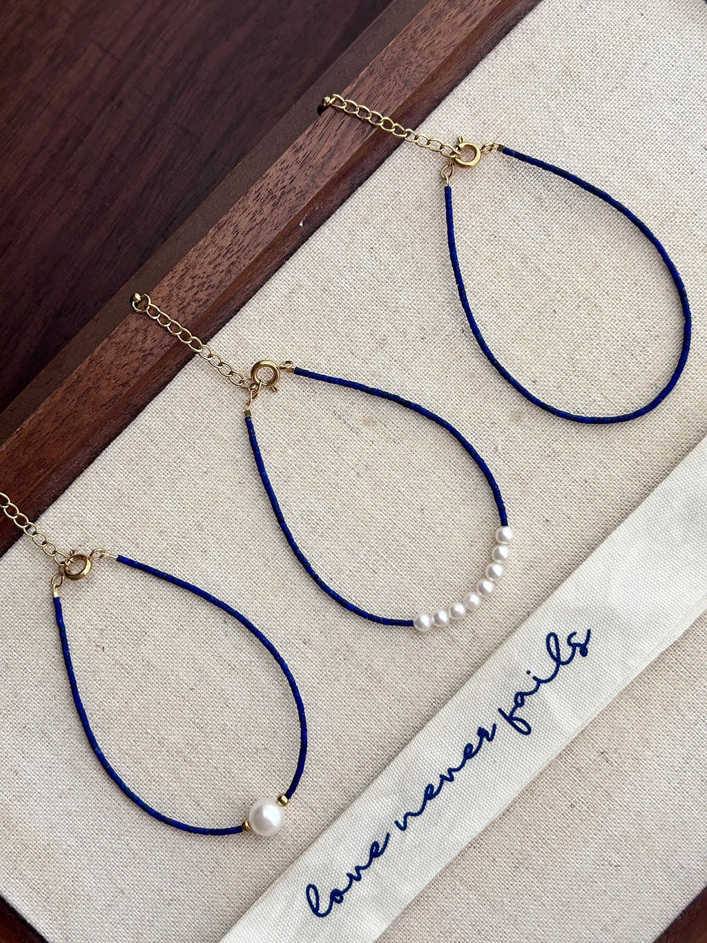 Lapis Lazuli Pearl Bracelet