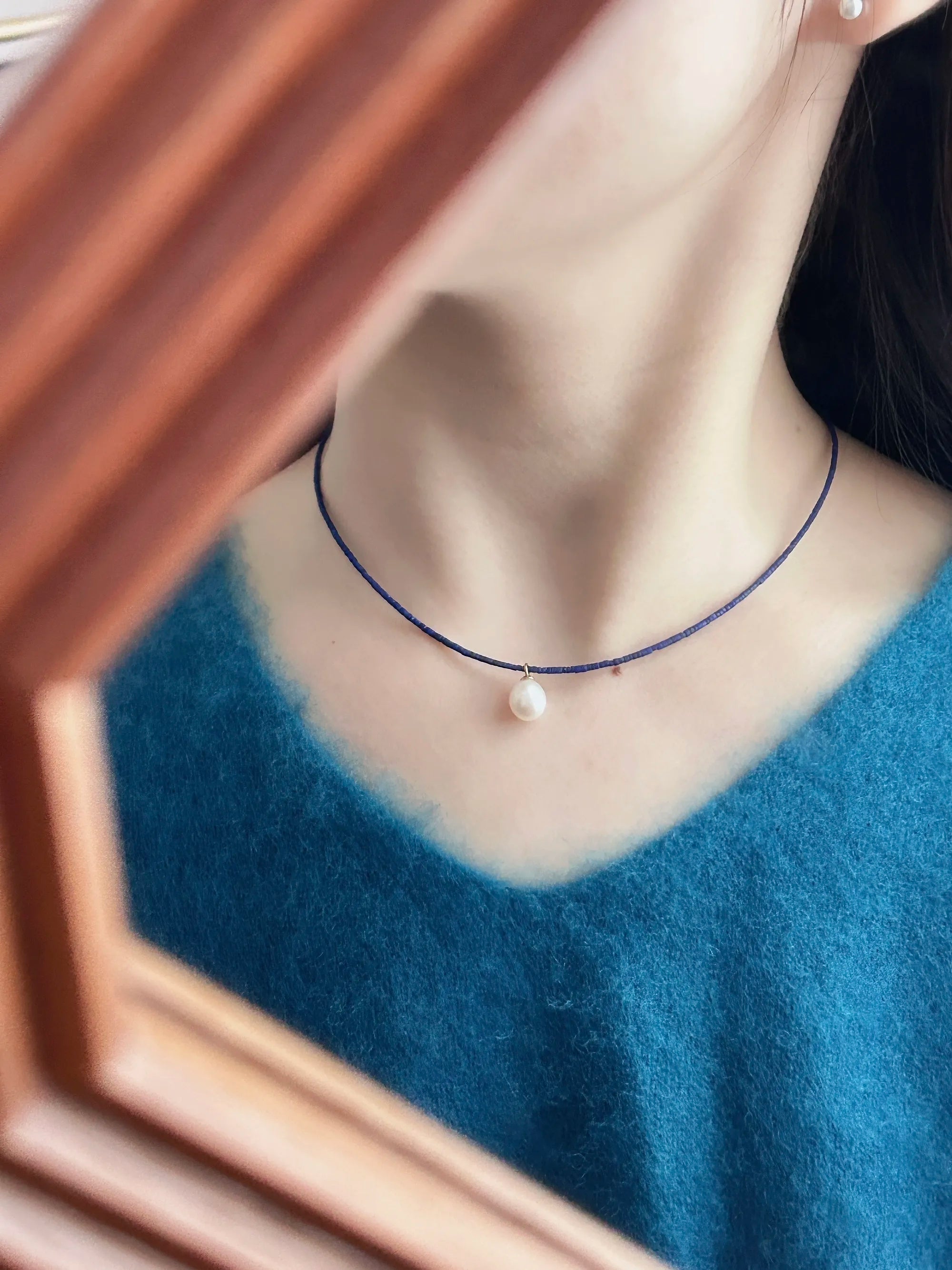Lapis Lazuli Pearl Necklace