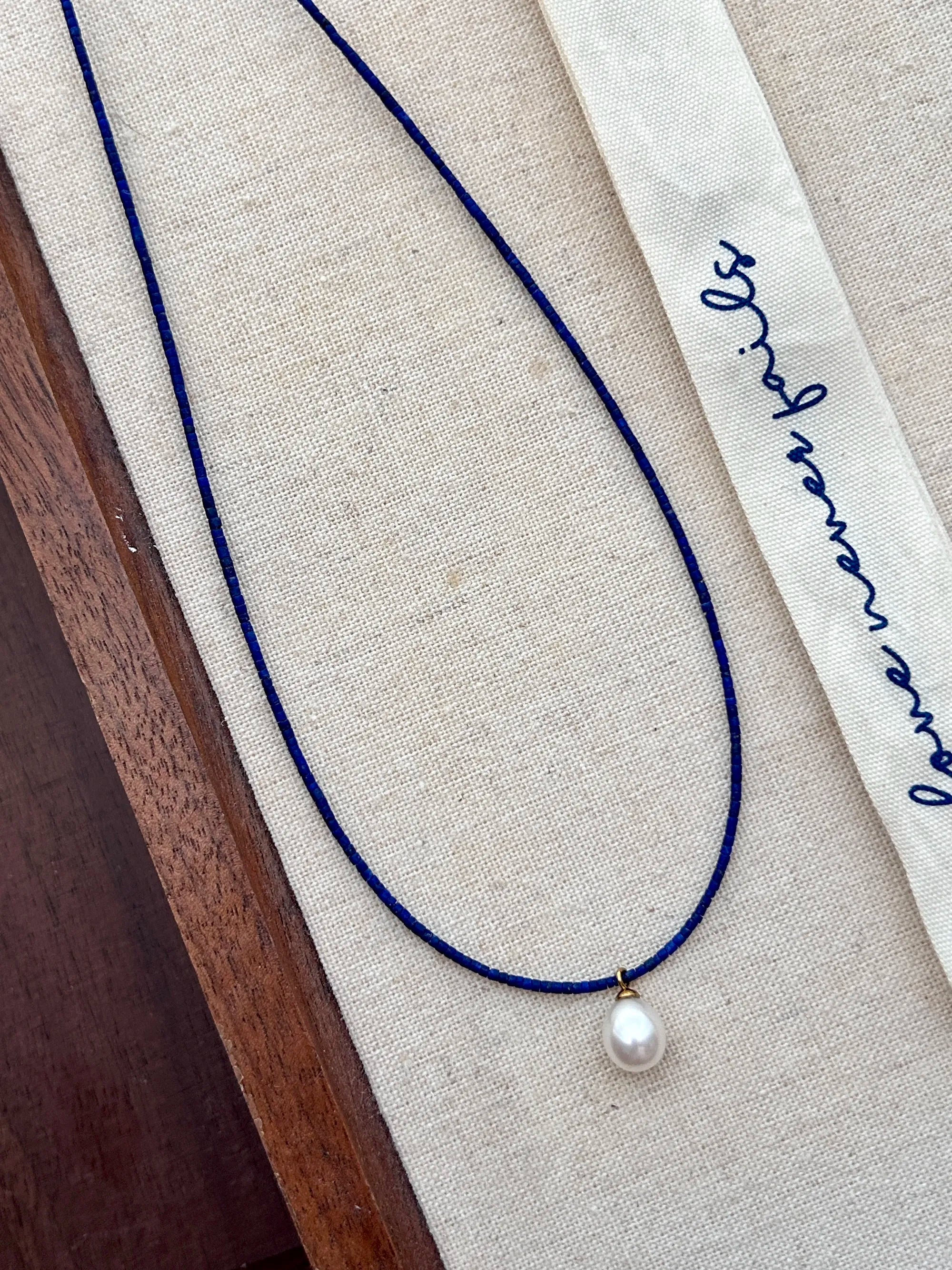Lapis Lazuli Pearl Necklace