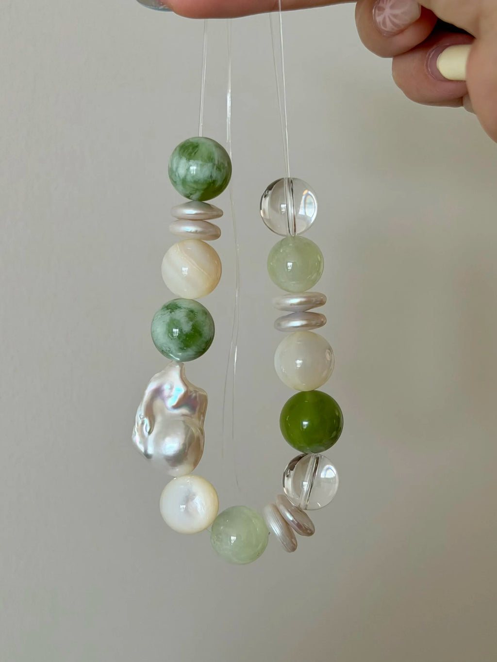 Lime Cream Pearl Bracelet