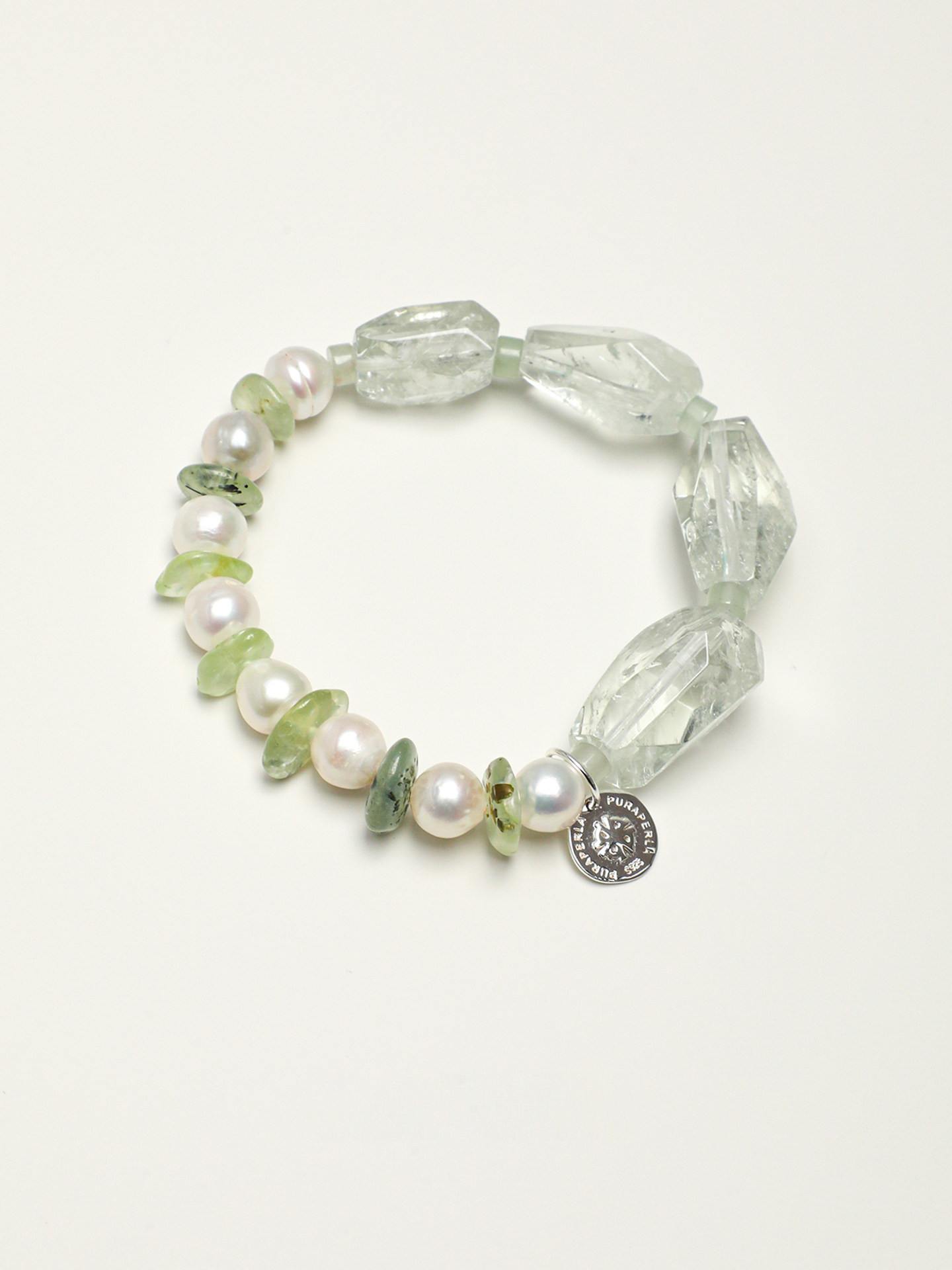 Lime Dew Pearl Gem Bracelet