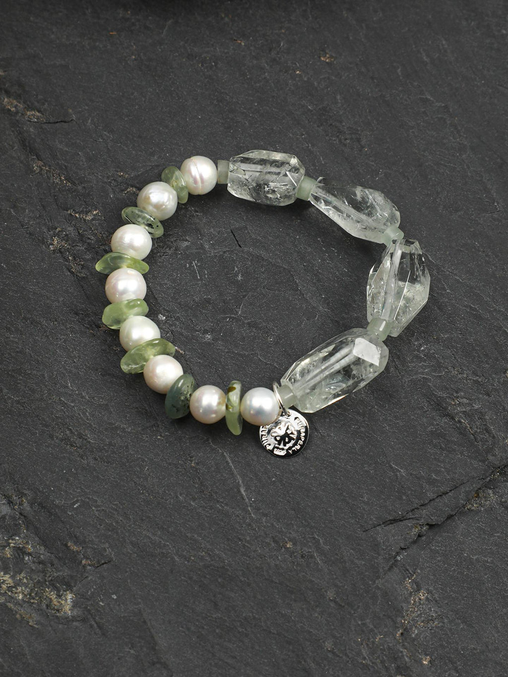 Lime Dew Pearl Gem Bracelet