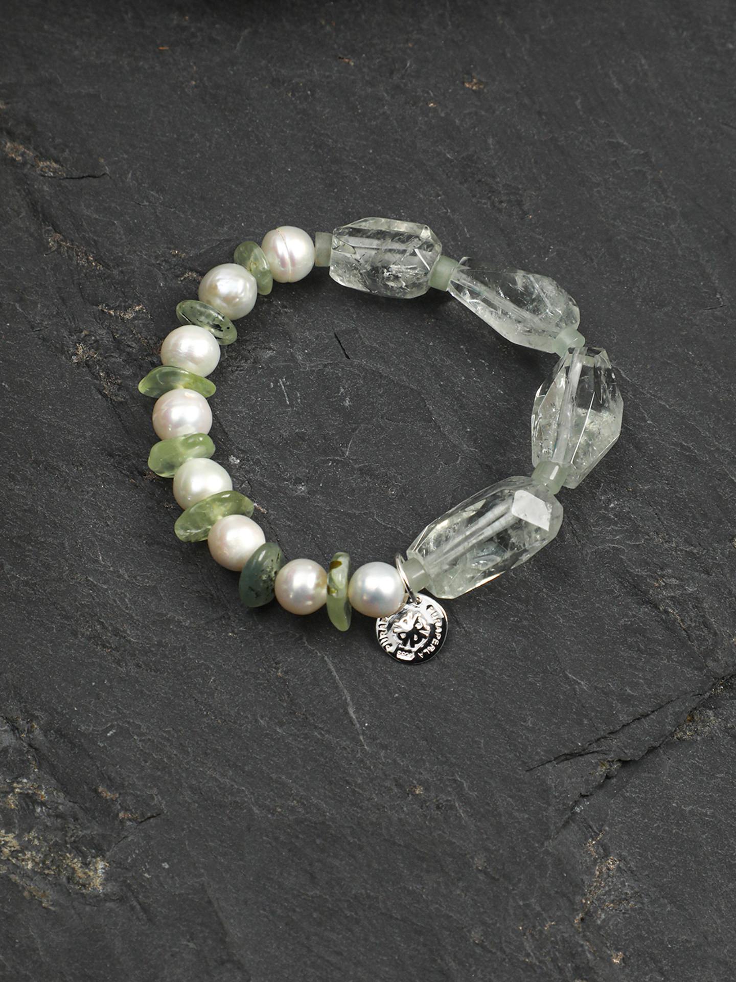 Lime Dew Pearl Gem Bracelet