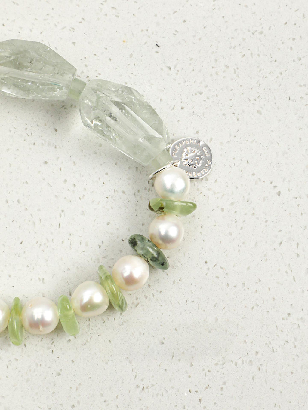 Lime Dew Pearl Gem Bracelet